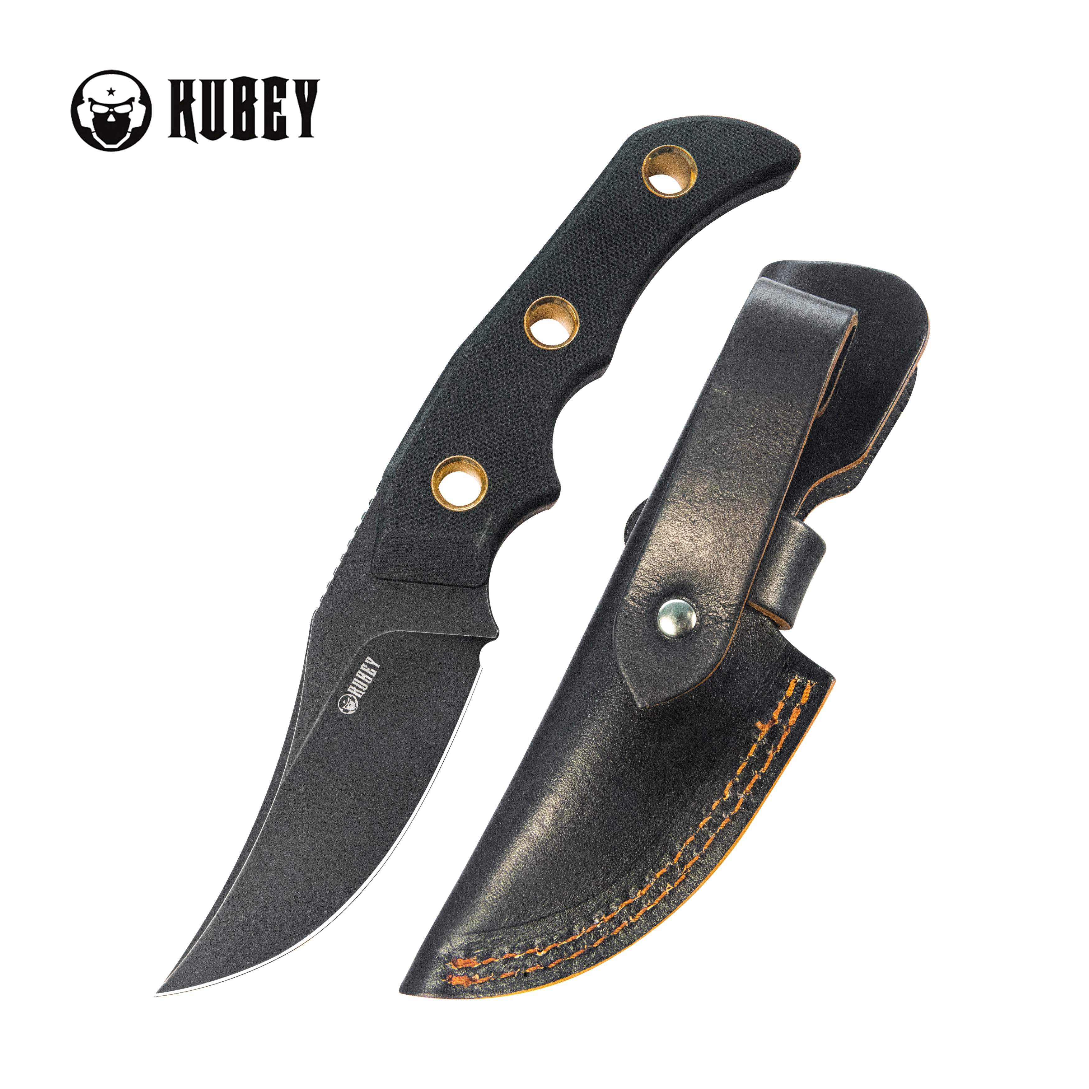 Blade Hunter Clip Point EDC Fixed Blade Knife - Black G10 Handle, 3.38