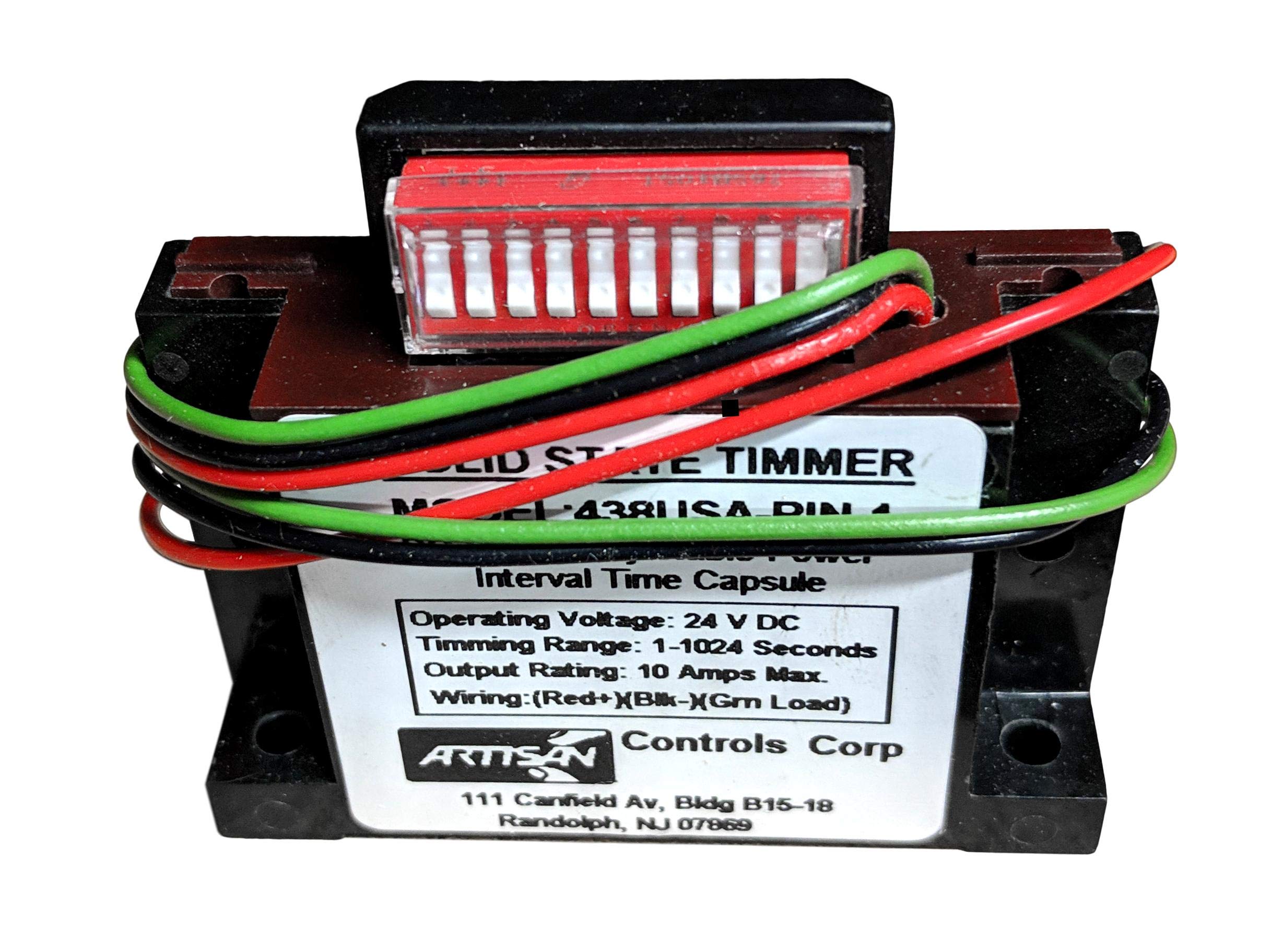 438USA-PIN-1 Solid State Interval Timer 1NO Relay - Industrial Automation Control, HVAC Systems, Equipment Timing - Durable Electronic Timer for Machinery & Appliances