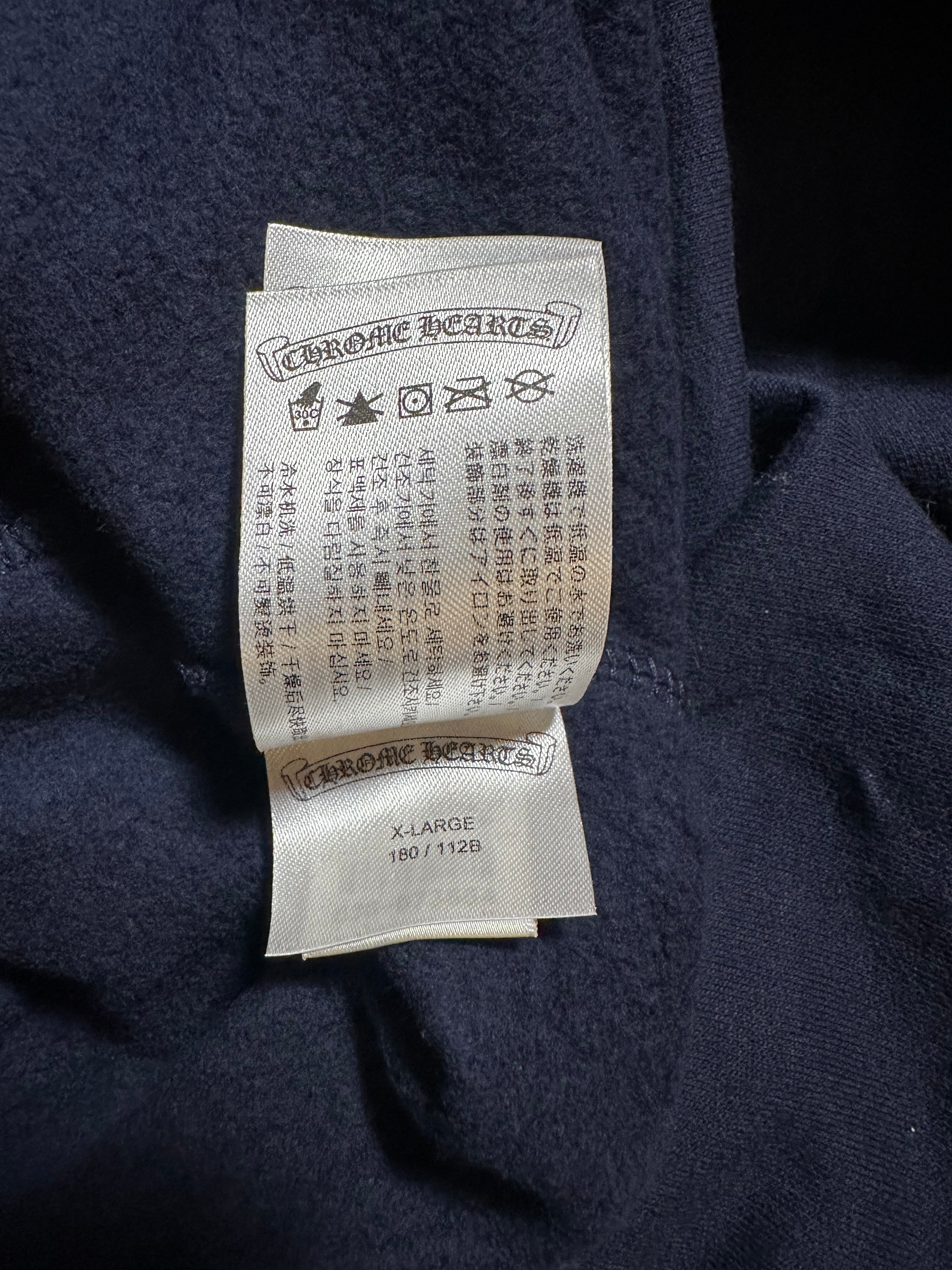 Chrome Hearts Navy & Yellow Script Logo Hoodie - Stylish Unisex Pullover for Casual Wear & Street Fashion