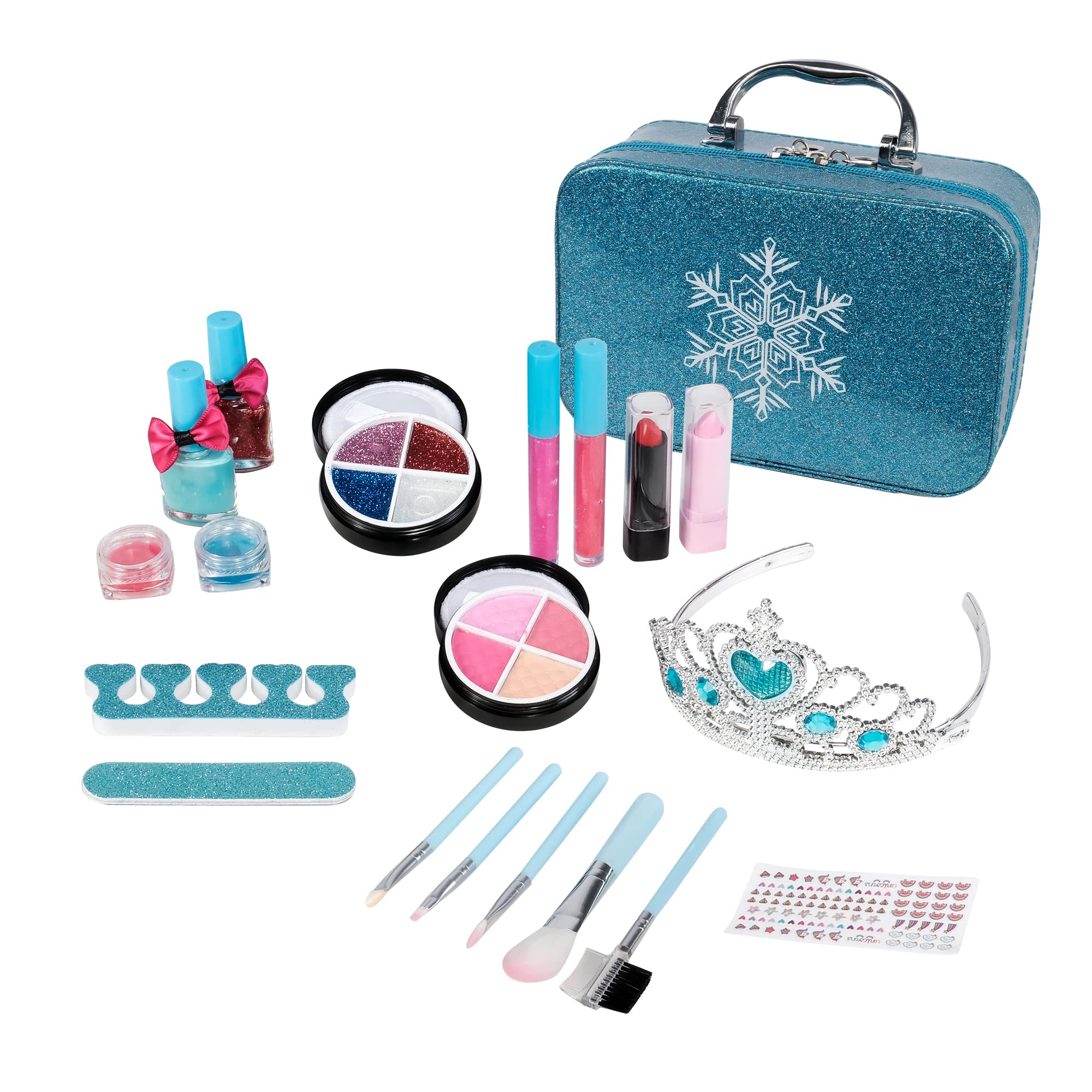 Kids Washable Makeup Toy Set - 21 Pcs Pretend Play Cosmetics for Girls | Birthday & Christmas Gift for Toddlers