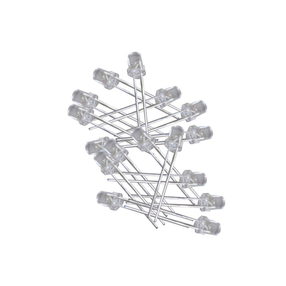 120Pcs 3mm Red LED Diodes Bulbs - Bright Low Voltage LED Lights for DIY Electronics, Christmas Decorations, Circuit Projects & Home Crafts