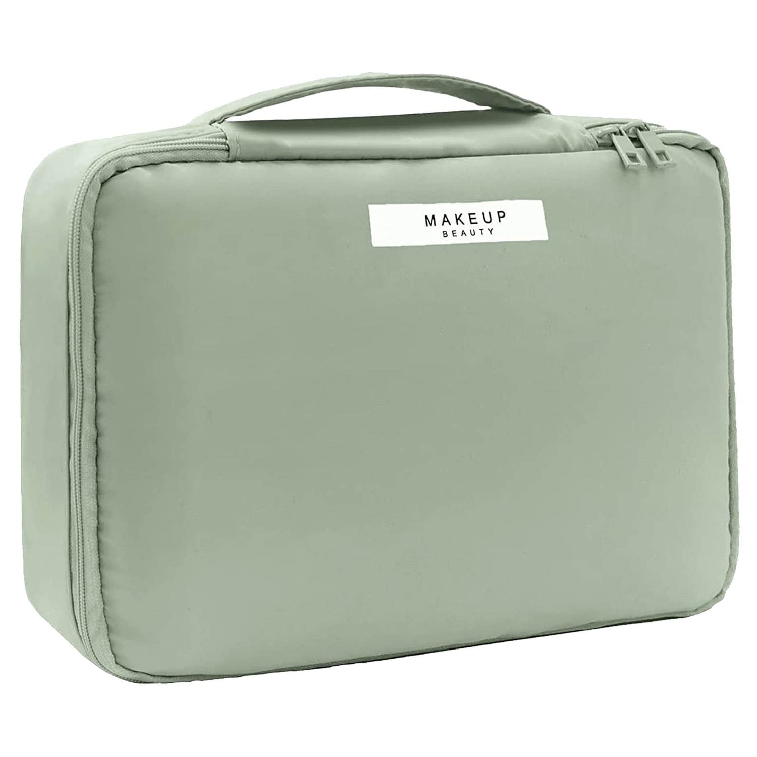 Seagull Fashion Polyester Cosmetic Organizer Bag with Pouch - Waterproof Makeup Travel Case for Brushes, Toiletries & Cosmetics - 9.4 x 6.7 x 2.8 Inches Green - Perfect for Home, Office & Vacation Trips