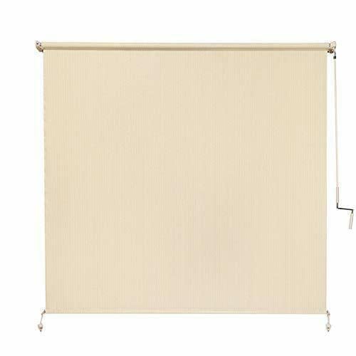 6' x 6' External Roller Blind - Wireless Window Shade for Home, Office & Campers | Blackout Roller Blinds for Privacy & Sun Protection | Easy Installation Window Coverings