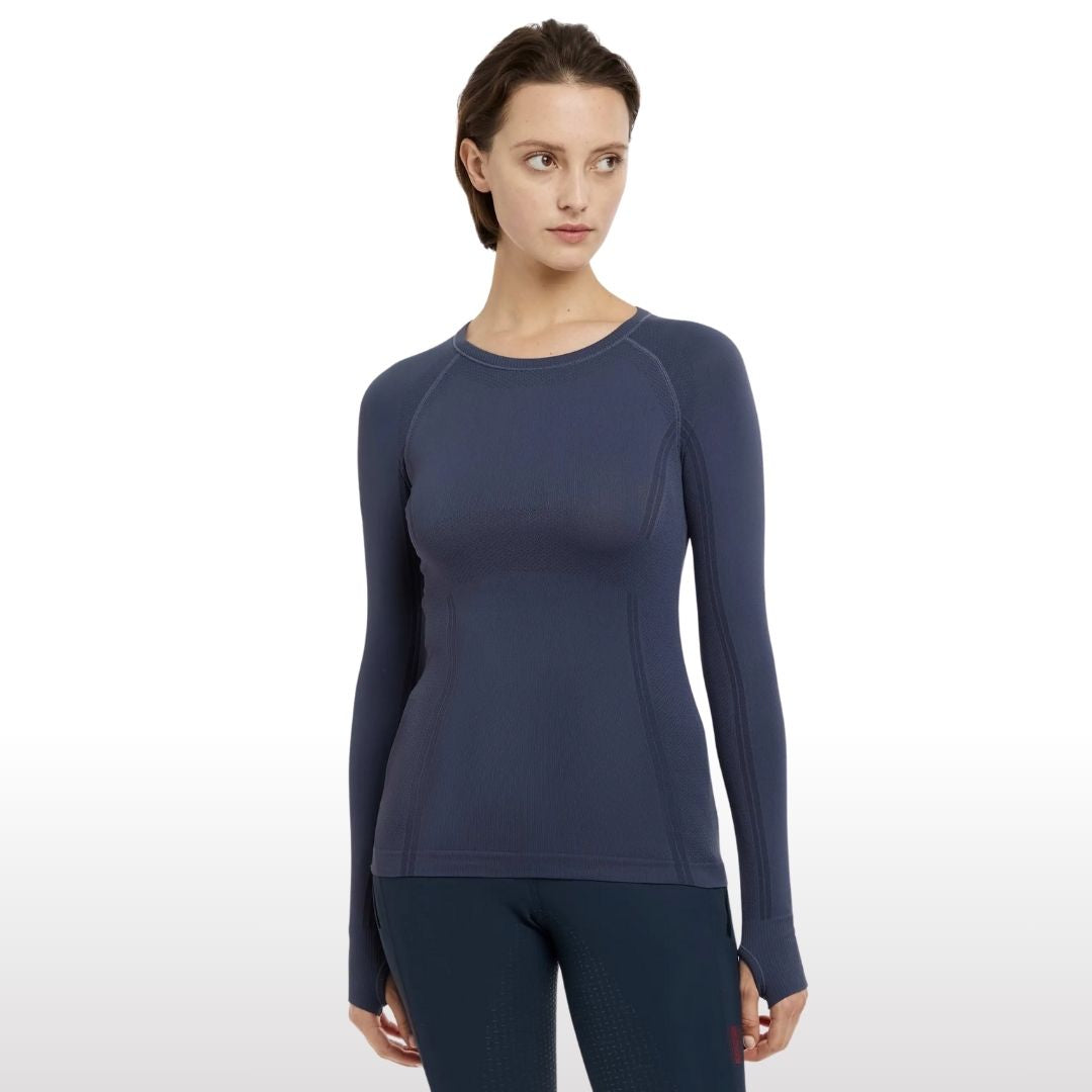 LeMieux Britney Seamless Long Sleeve Top for Women - Comfortable Stretchy Workout Shirt for Yoga, Gym & Running