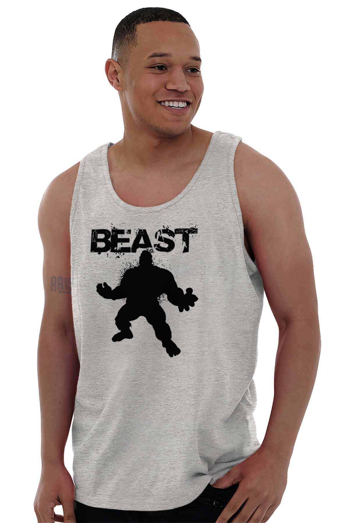 Brisco Brands Beast Gym Fitness Tank Top for Men - Sleeveless Workout Shirt for Bodybuilding & Weightlifting - Perfect for Gym, Training & Fitness Enthusiasts