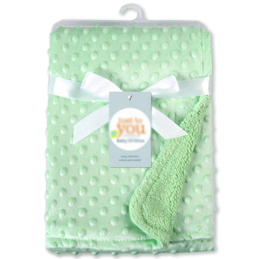 HTKLCZ Soft Fleece Baby Blanket & Swaddling Wrap - Thermal Newborn Blanket for Winter, Cotton Quilt Infant Bedding Set - Perfect for Nursery, Stroller, Car Seat & Swaddling (Color: A)