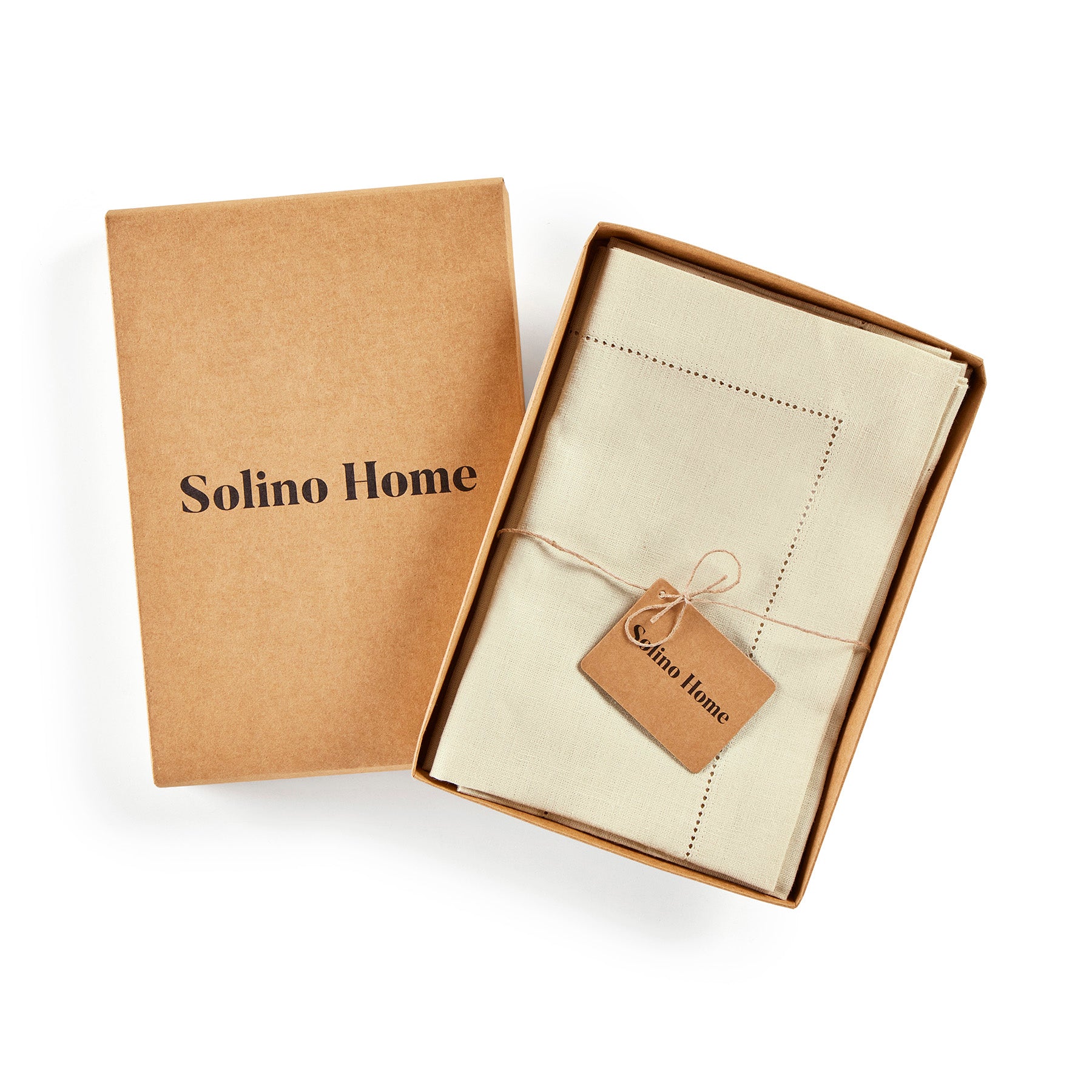 Premium Medium Weight Hemstitch Napkins - 12-Pack White Linen Dinner Napkins for Formal Dining, Weddings & Special Occasions