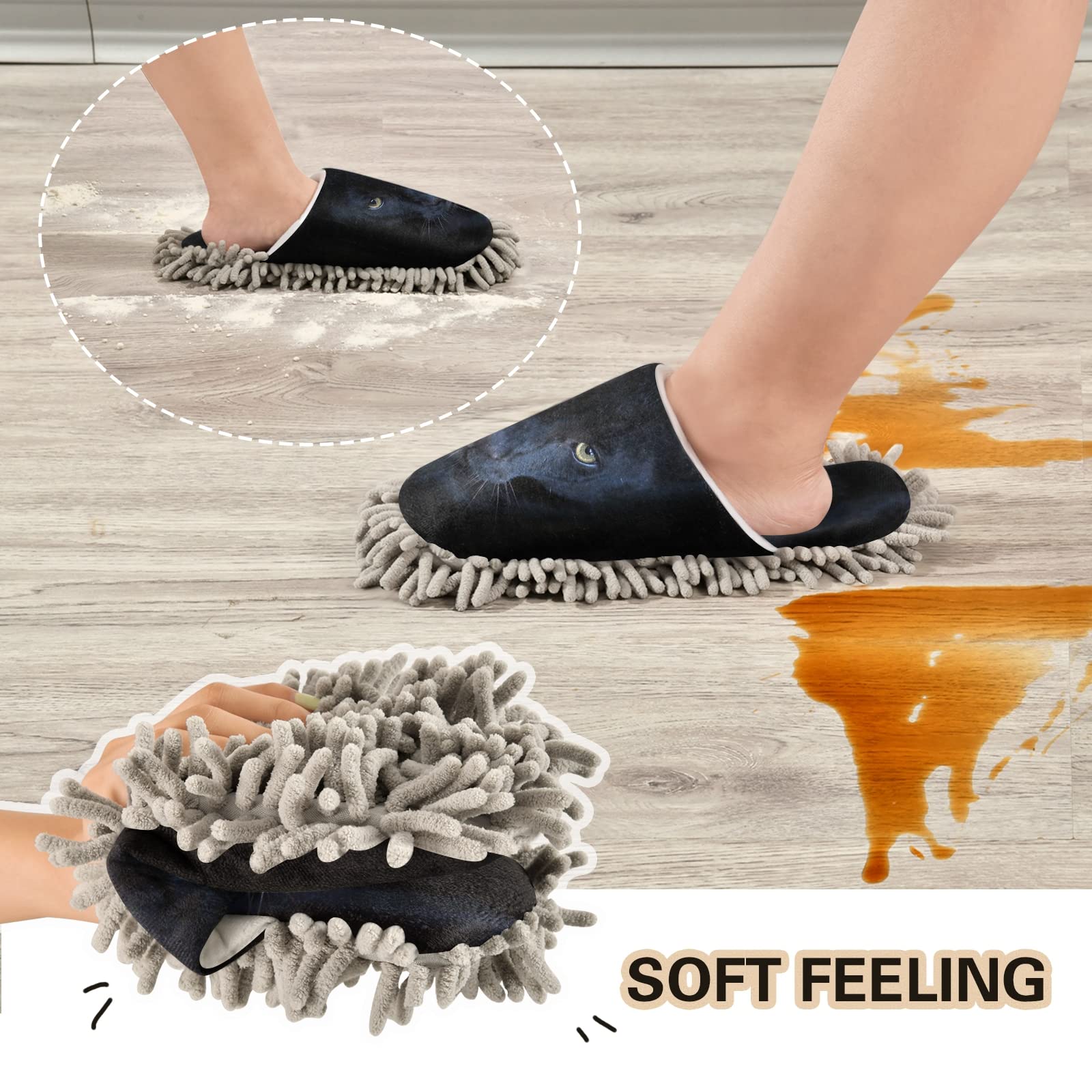 Unisex Mop Slippers Shoes - Soft Cleaning House Slippers for Dusting & Spa (Size M-L) | Perfect for Home Cleaning, Pet Hair Removal & Relaxing Foot Massage