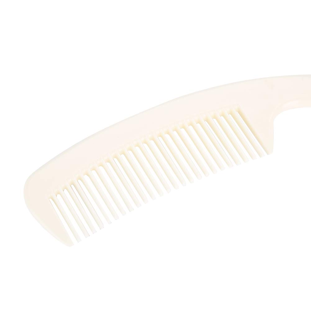 Long Handle Hair Brush with Non-Slip Grip - Professional Detangling Comb for Thick & Long Hair - Perfect for Salon, Home Use & Travel - White