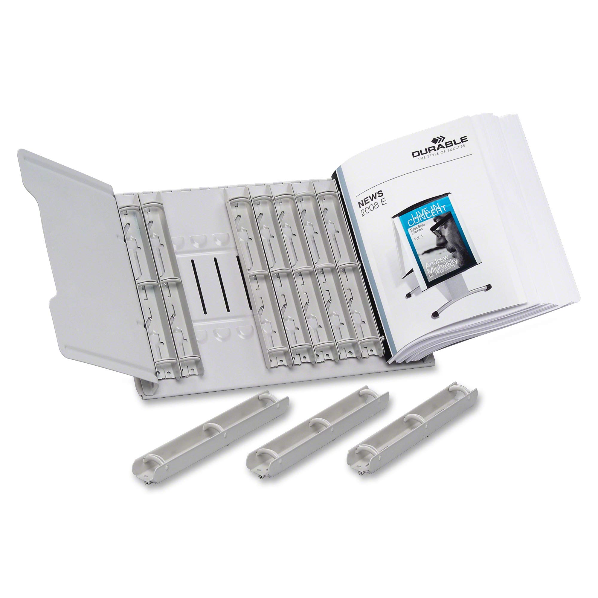 Durable Metal Desktop Catalog Rack with 12 Ring Sections - Gray Office Organizer for Files, Magazines & Documents (595110) | Perfect for Home, Office & School Organization
