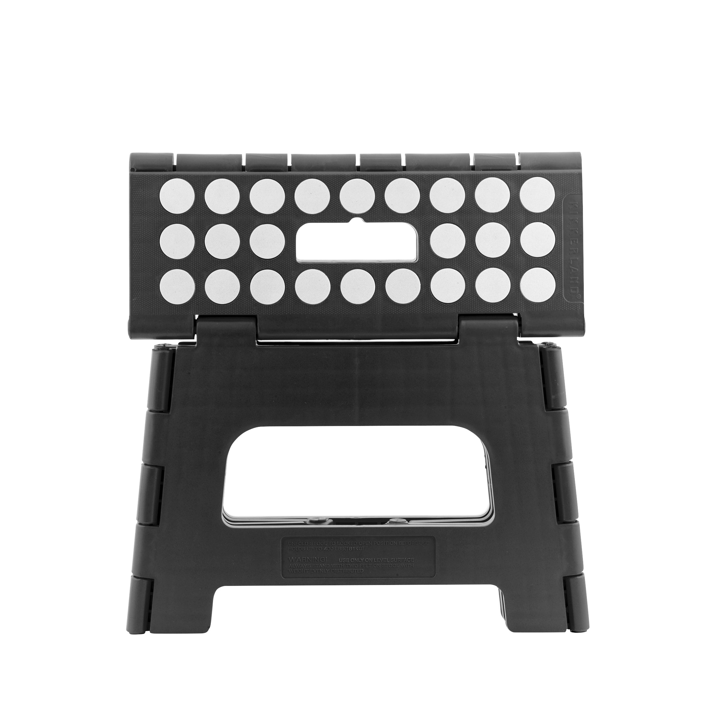 Rhino® II Step Stool - Heavy Duty Black Step Ladder for Kitchen, Bathroom & Garage - Non-Slip Safety Stool for Adults & Kids