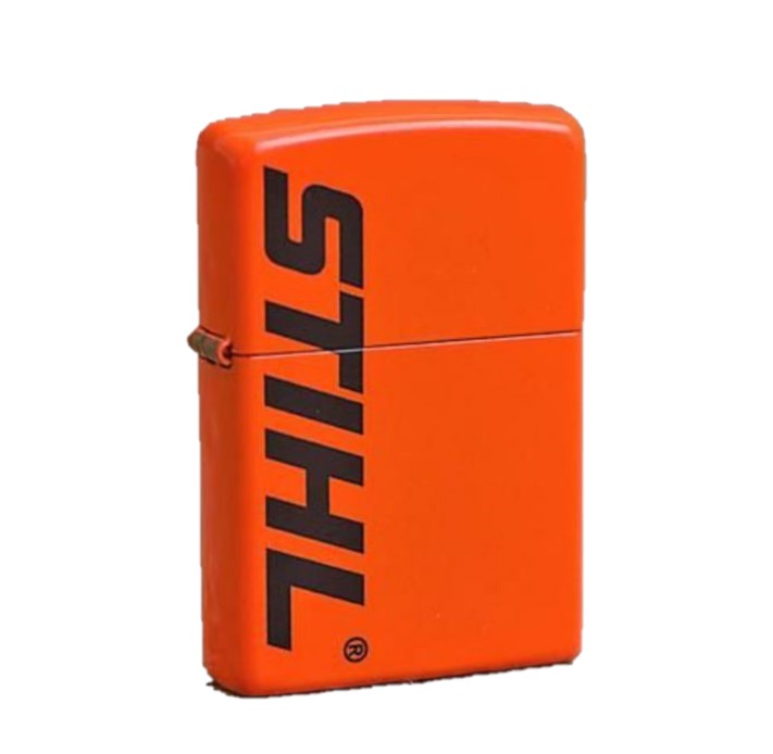 STIHL Themed Orange Zippo Lighter - Windproof Refillable Metal Lighter for Outdoor Enthusiasts, Camping, Hiking & BBQ Parties