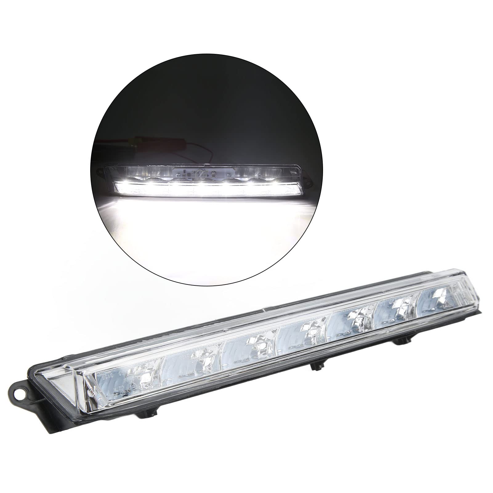 Waterproof LED DRL Daytime Running Lights & Fog Light Strips - Compatible with Mercedes X164 GL320 GL350 GL450 GL550 (2007-2013 Models) - Left Side Replacement - Perfect for Night Driving & Off-Road Adventures