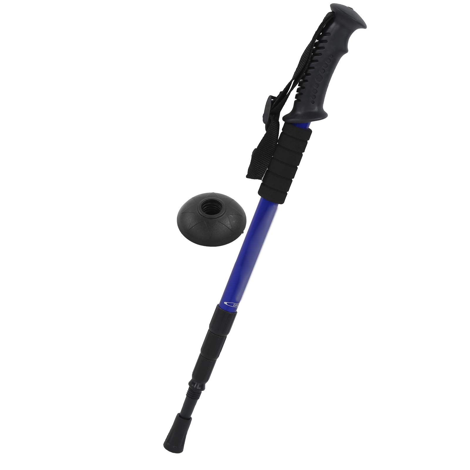 Adjustable Telescopic Walking Stick for Seniors - Lightweight, Portable & Easy to Clean Hiking Pole - Perfect for Outdoor Activities, Hiking & Travel (Blue)