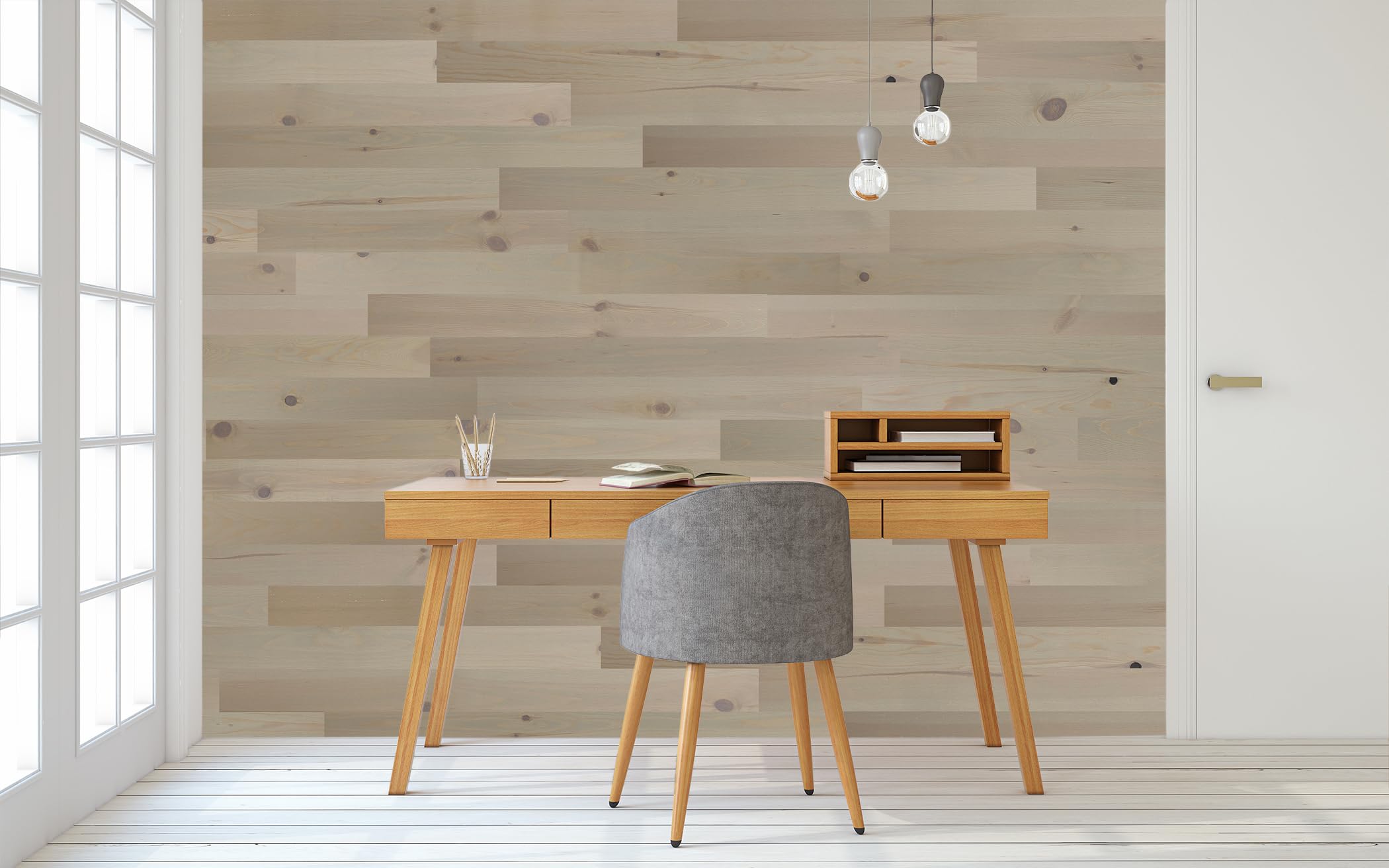 Timberchic Pine Wooden Wall Planks - Easy Peel & Stick Wall Paneling for DIY Accent Walls - Premium Modern Wood Wall Covering - 3