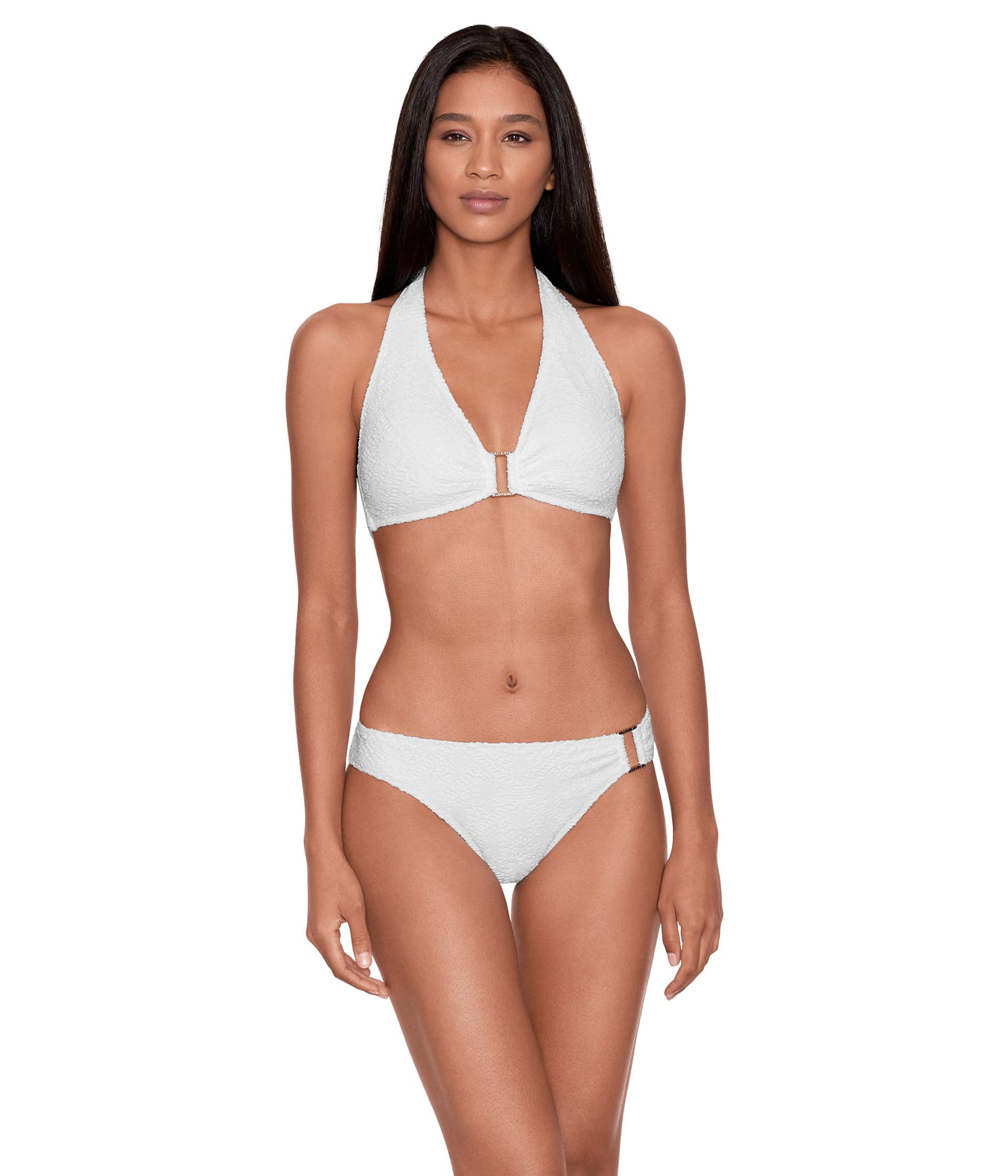 Lauren Ralph Lauren Crochet Ring Halter Bikini Top for Women - Stylish Swimwear for Beach, Pool & Summer Vacations