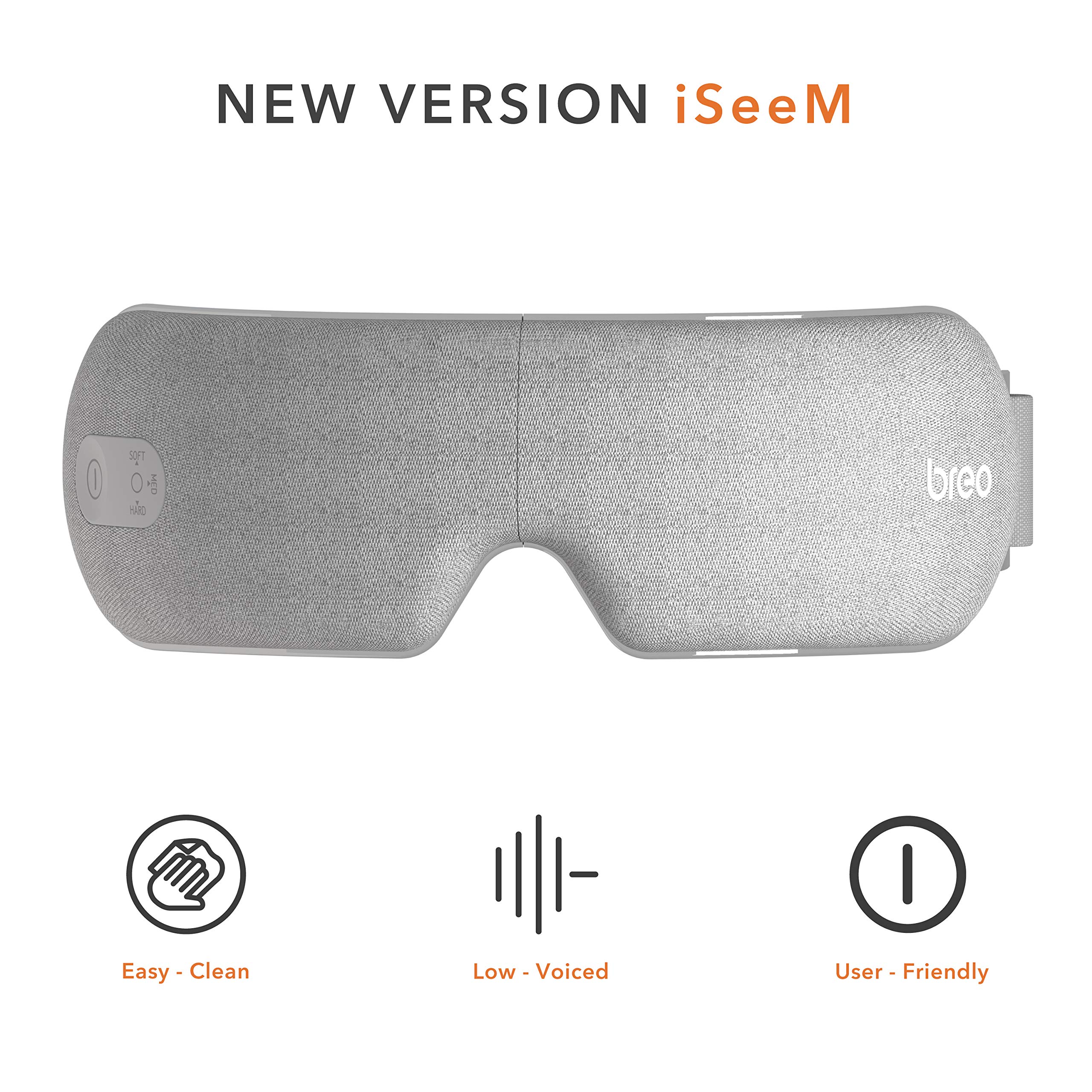 Breo iSeeM Eye Massager with Heat & Bluetooth Music - Customizable Eye Massager Mask for Dry Eyes, Better Sleep & Stress Relief - Perfect Gift for Women, Men & Mothers Day - Use at Home, Office or Travel