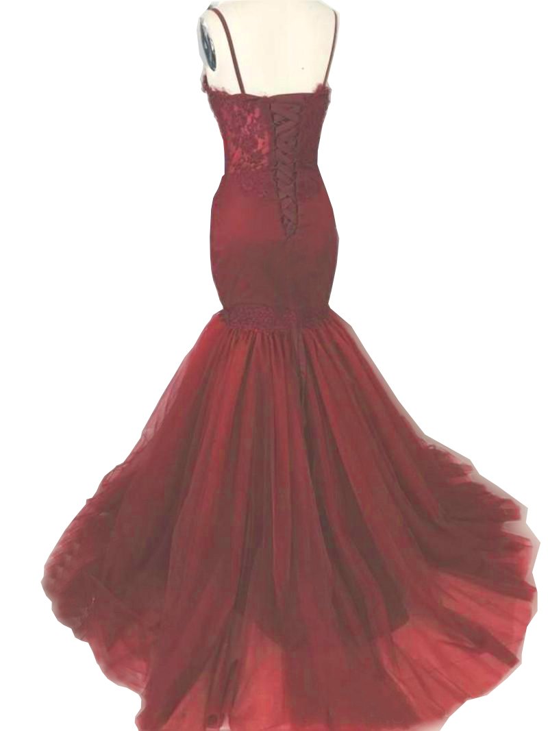 Elegant Green Mermaid Prom Dress with Lace & Beads - Spaghetti Straps Long Evening Gown for Women (US Size 16W) | Perfect for Formal Dances, Weddings & Special Occasions