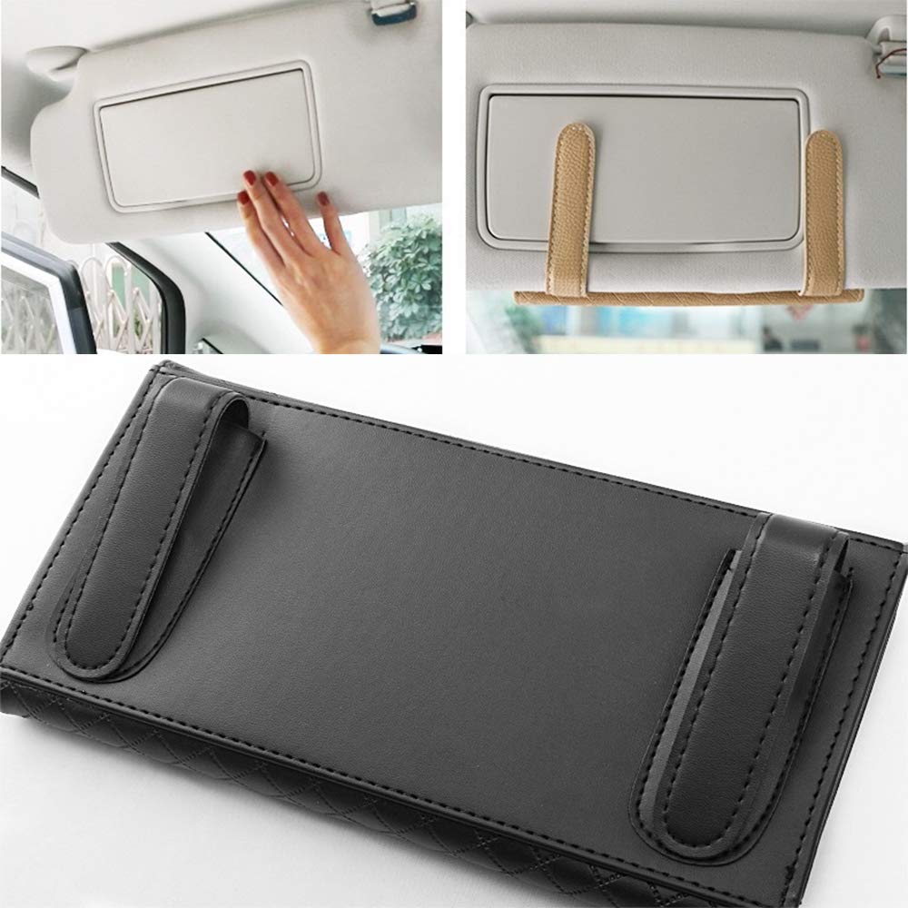 Car Sun Visor Tissue Holder - Leather Napkin Organizer Hanging Bag for Auto Accessories | Perfect for Women's Vehicles, Road Trips & Daily Commute