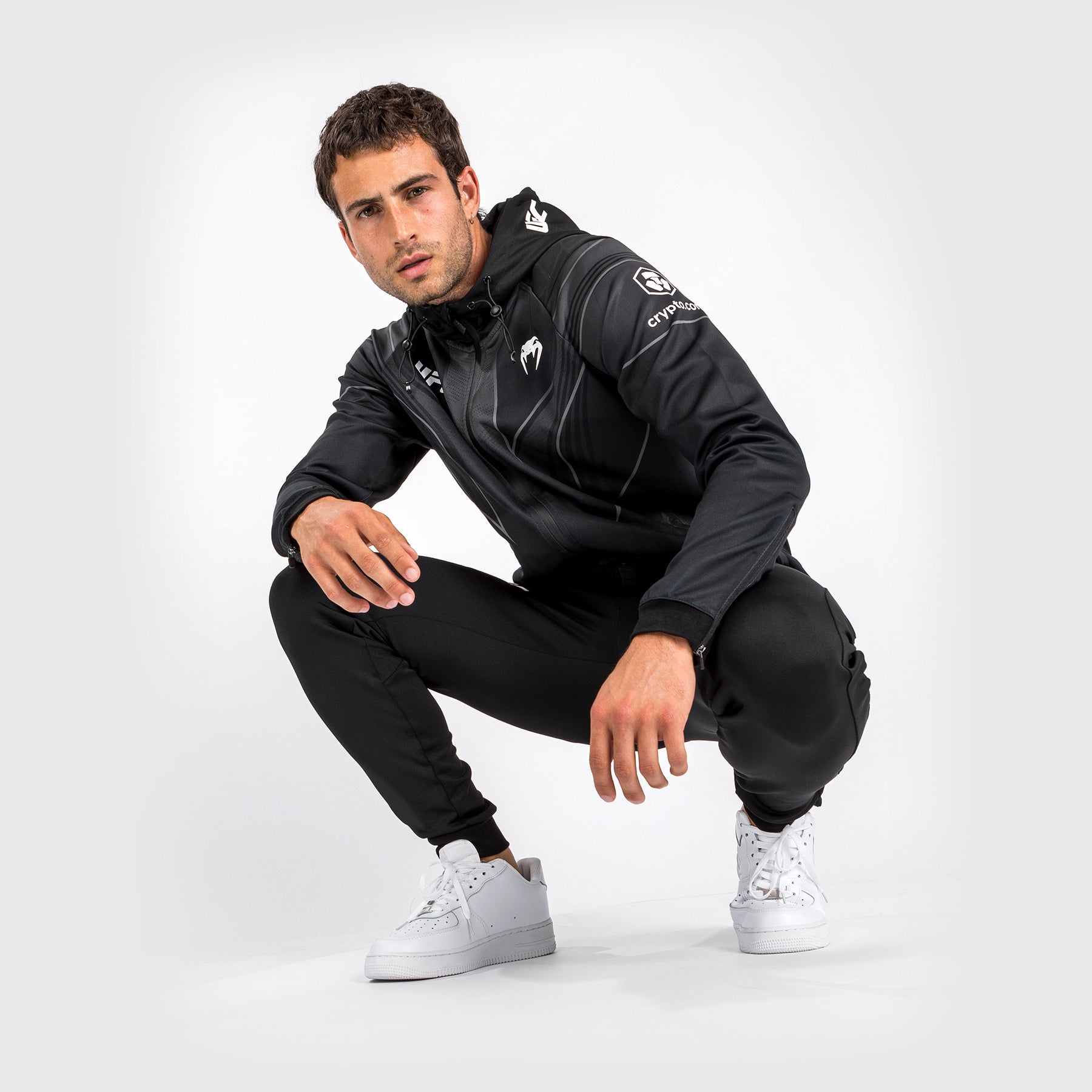 Venum UFC Authentic Fight Night 2.0 Kit - Men's Walkout Hoodie (Black) | MMA Training & Fight Night Apparel