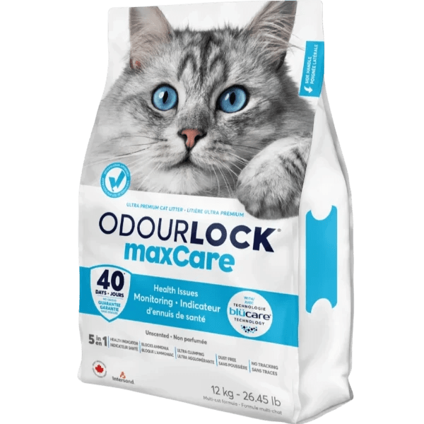 Intersand OdourLock MaxCare Cat Litter - Premium Clumping Clay Litter for Odor Control | Long-Lasting Freshness for Multi-Cat Homes & Large Litter Boxes | Ideal for Indoor Cats & Small Spaces