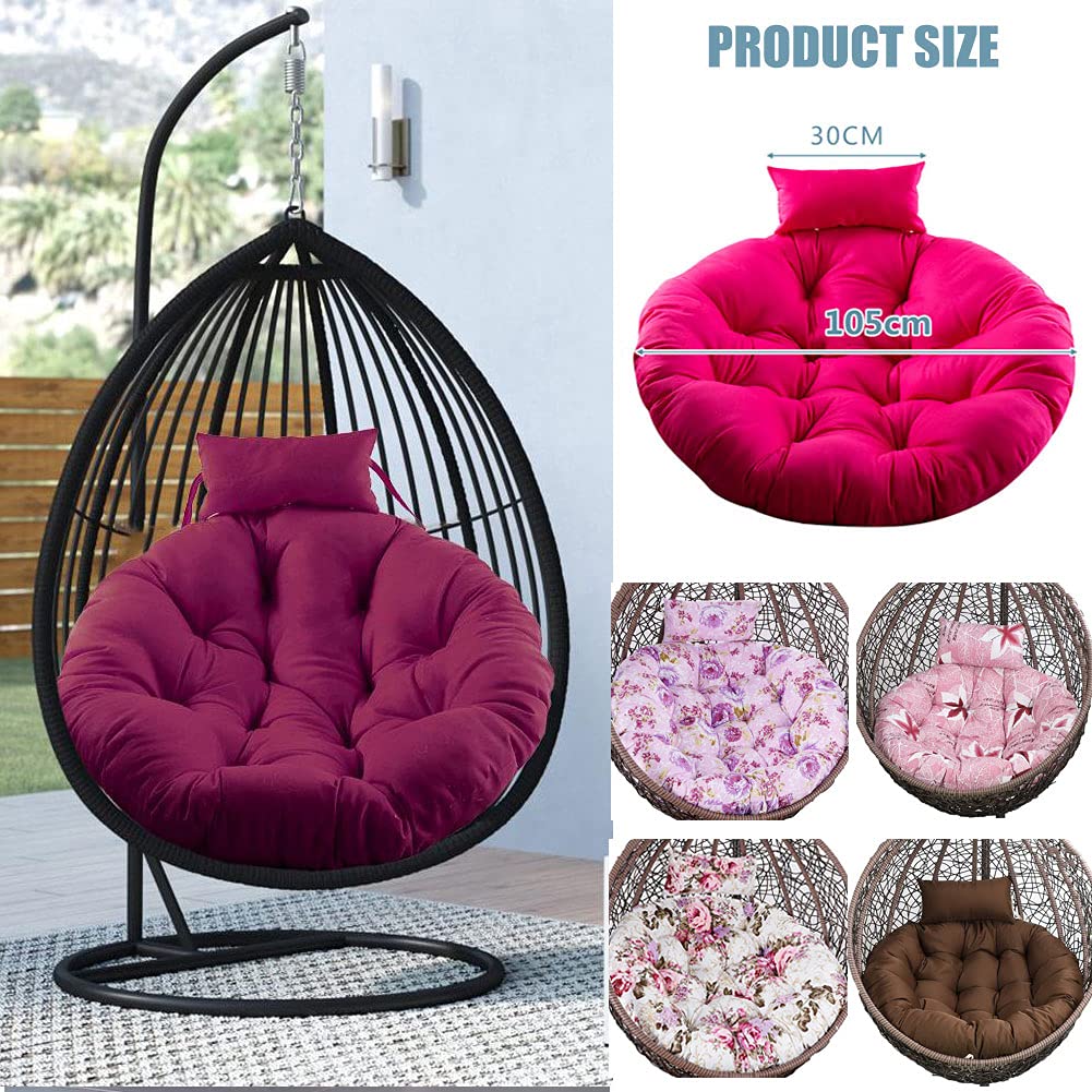 Thick Removable Washable Hanging Egg Chair Cushion Replacement - Outdoor Swing Chair Pad for Patio, Garden & Backyard - Perfect for Relaxing, Lounging & Sunbathing