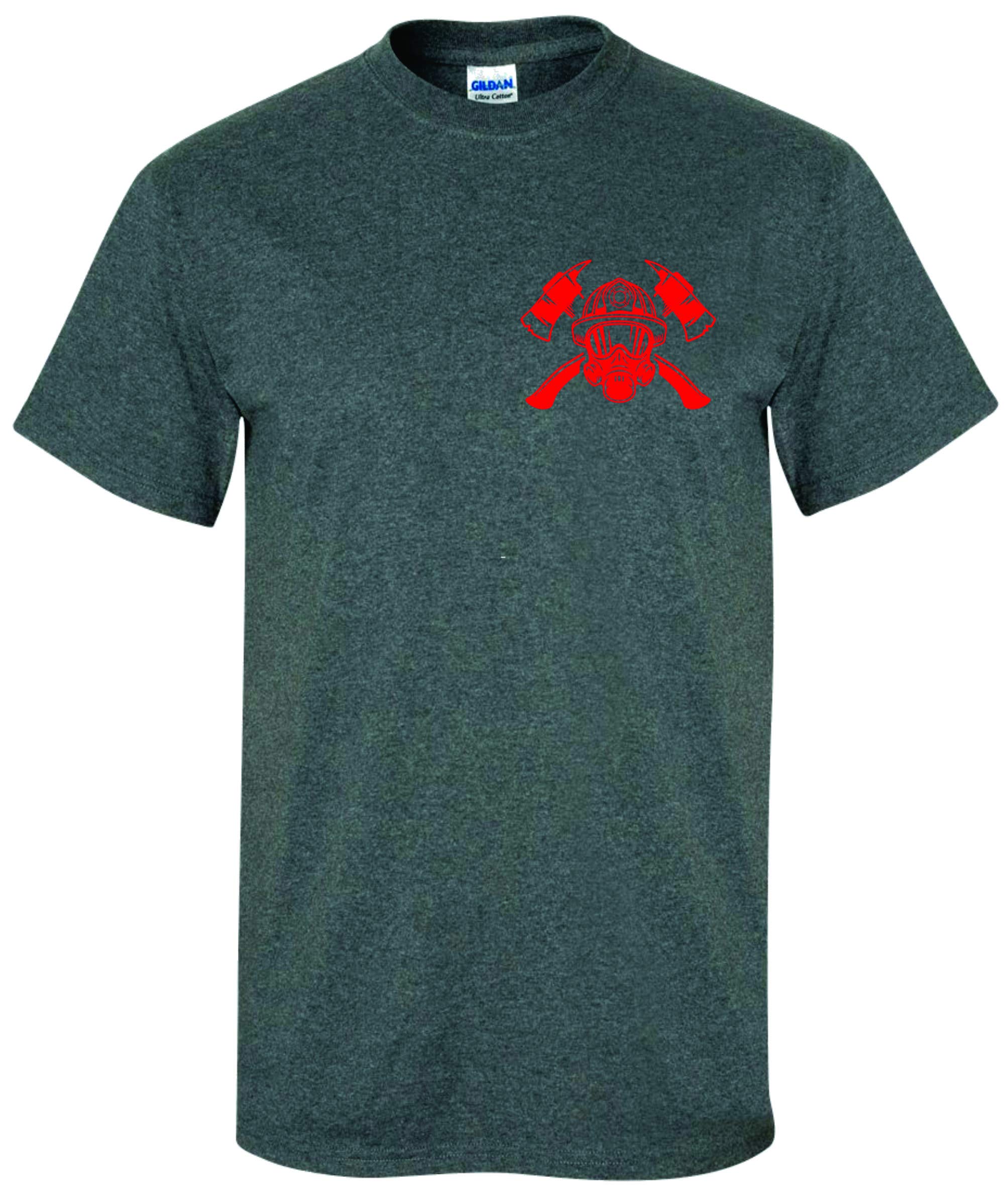 Patriot Apparel Thin Red Line Firefighter T-Shirt with Axe Design - Lightweight Comfort for First Responders, EMS, and Fire Dept Daily Wear