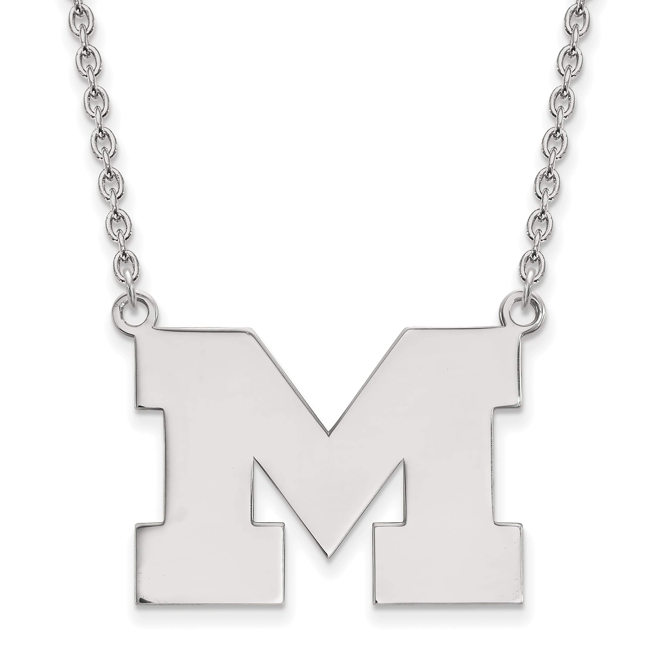 Michigan Wolverines Sterling Silver Pendant Necklace - University of Michigan Logo Jewelry for Fans & Alumni - Perfect for Game Day, Graduation & School Spirit Gifts