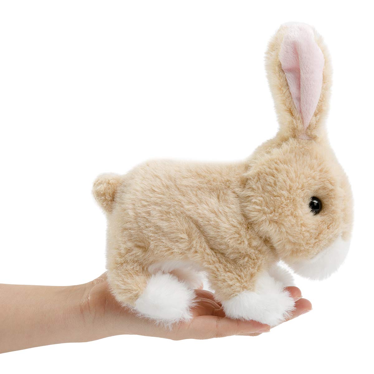 Soft Plush Rabbit Easter Electronic Interactive Toy - Jumping Bunny with Wiggle Ears & Moving Mouth - 7