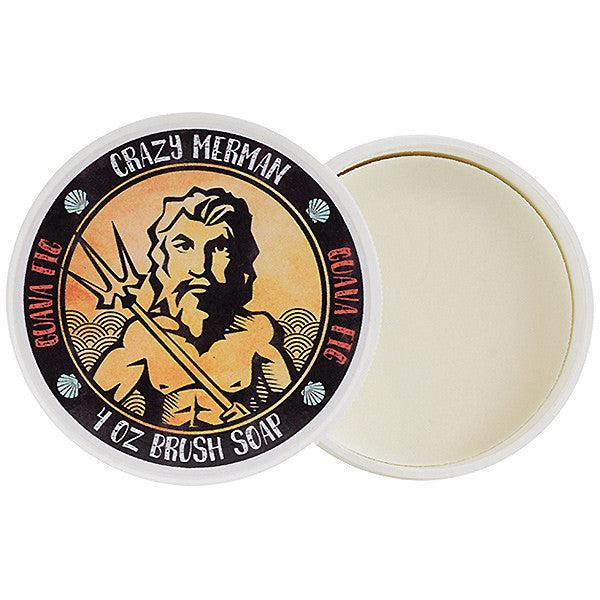 Crazy Merman Makeup Brush Cleaner Soap - Natural Guava & Fig Scent - Deep Cleansing for All Brush Types - Perfect for Daily Makeup Tool Maintenance & Professional Salon Use