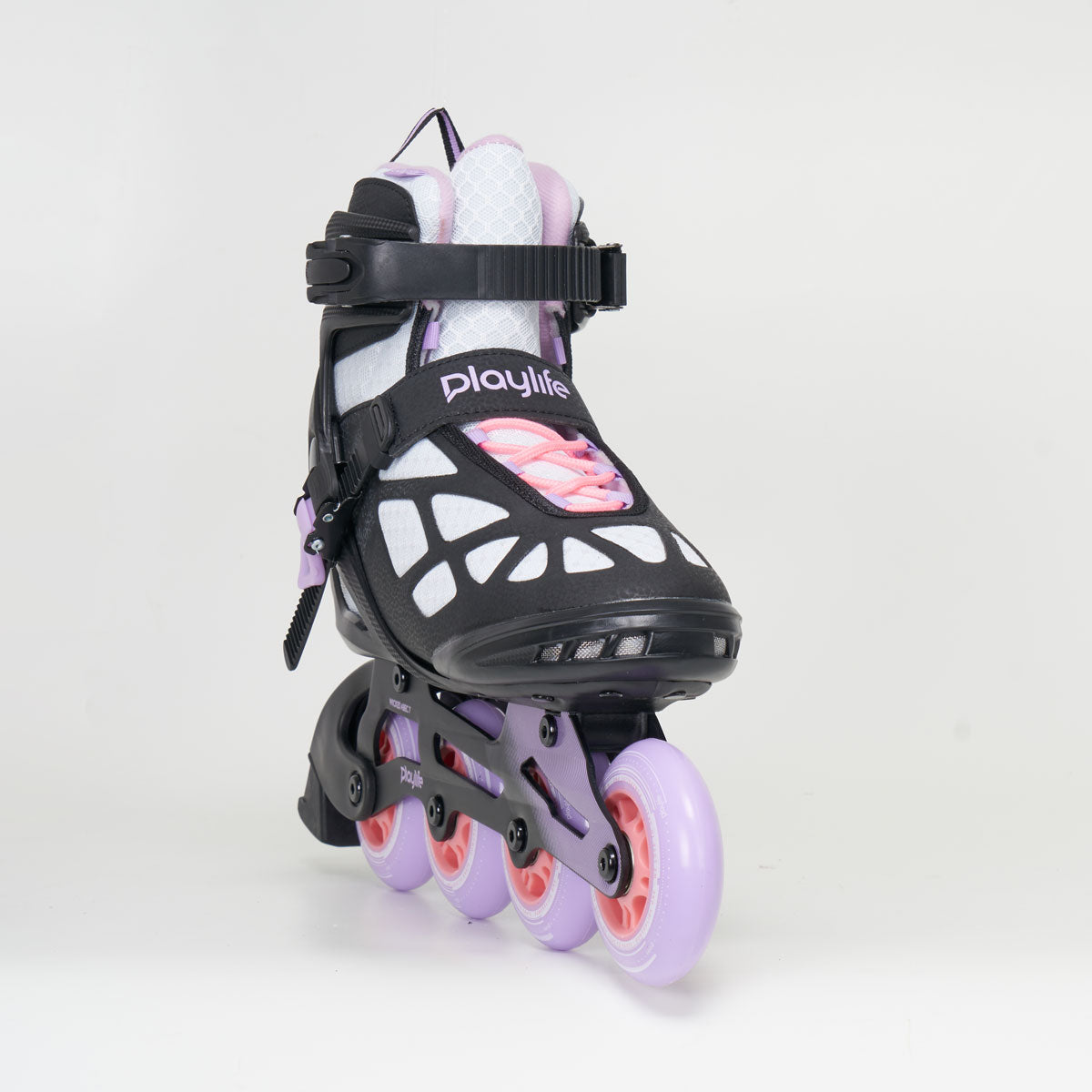 Playlife Lancer 84 Inline Skates for Men & Women - White Rollerblades for Fitness, Outdoor & Indoor Skating