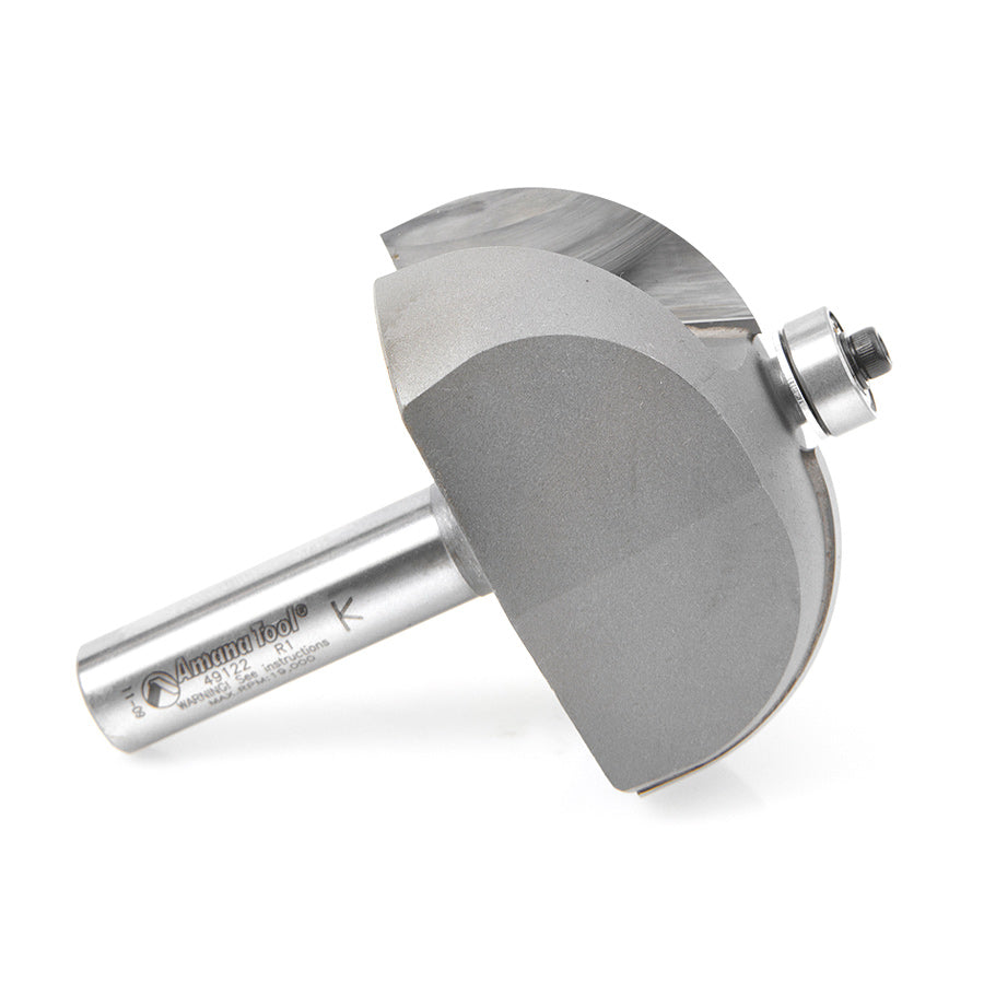 Amana 49122 Cove Bit with 1 Radius & 1/2 Shank - Premium Router Bit for Woodworking, Cabinetry & Decorative Edge Profiling