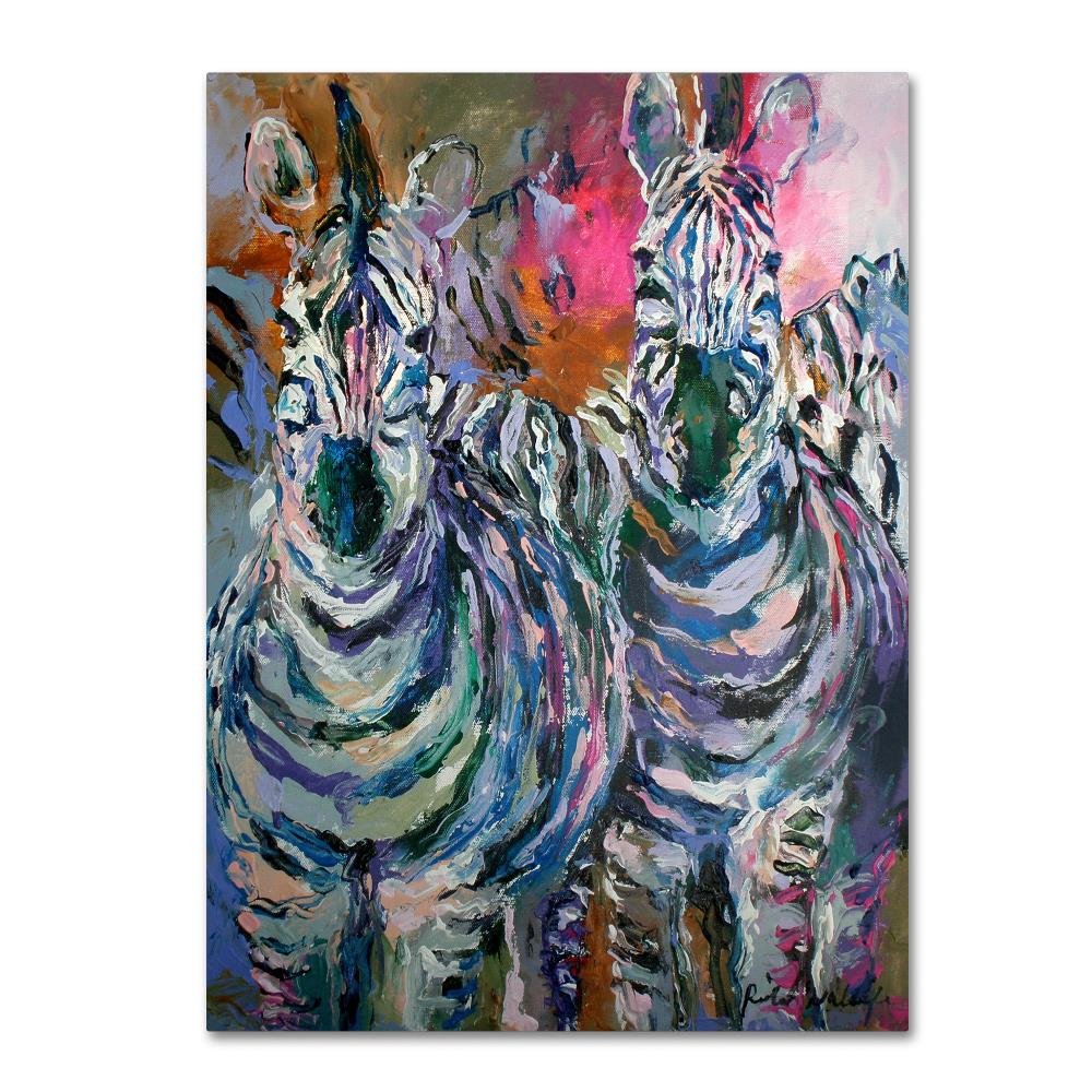Trademark Fine Art Zebra Wall Art Print - 14x19 Inches Framed Canvas - Modern Home Decor for Living Room, Bedroom & Office