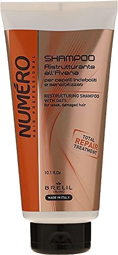 Numero Restructuring Shampoo with Oats - 10.1 fl.oz | Hydrating & Repairing Hair Treatment for Damaged Hair | Perfect for Dry, Brittle Hair Care Routine at Home or Salon