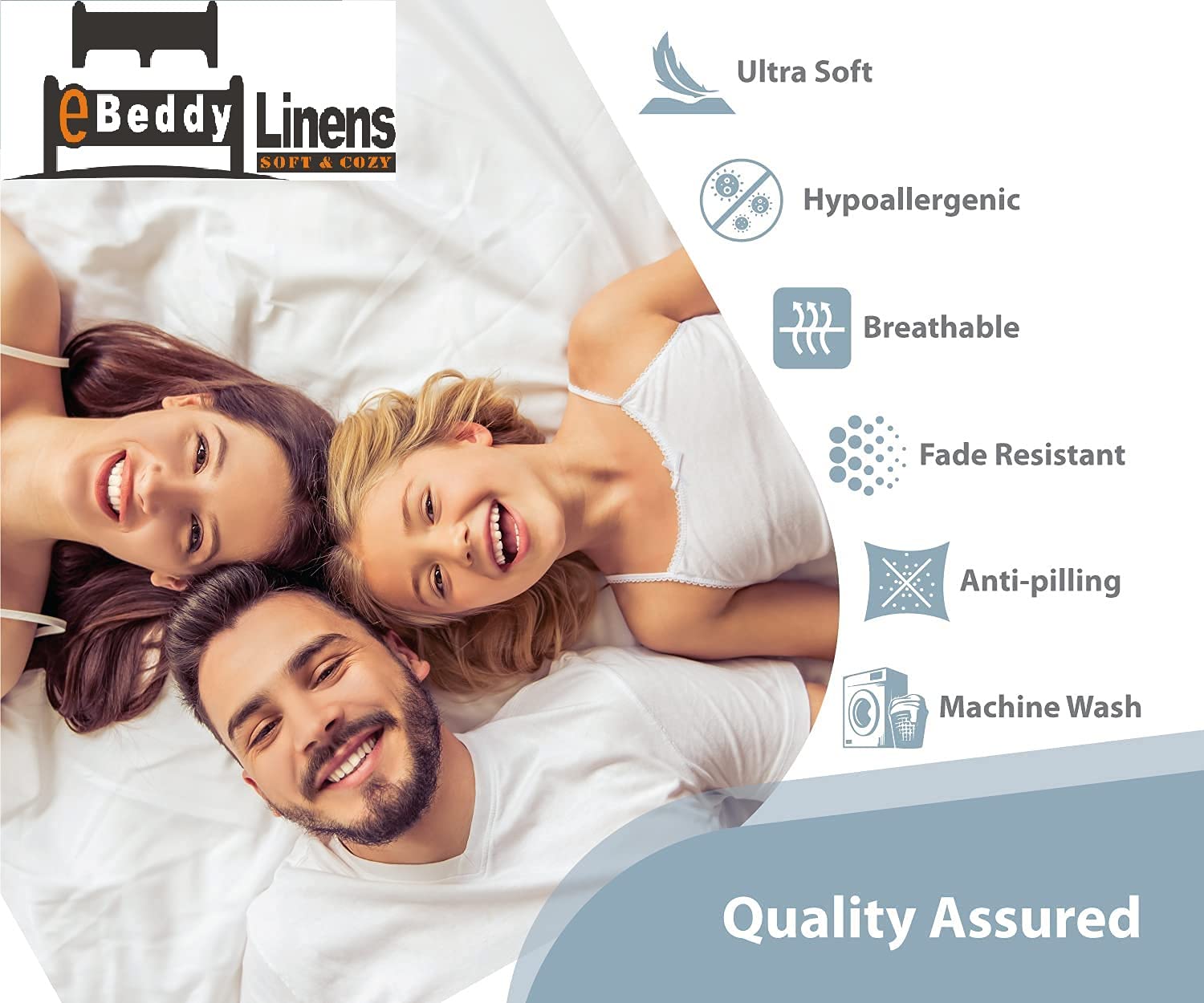 Luxury Queen Size Sheet Set - 4 Piece Soft & Breathable Egyptian Cotton Bed Sheets - Deep Pocket Fitted (16-18 Inch), Flat Sheet & Pillowcases - Navy Blue - Perfect for Hotels, Home & Guest Rooms