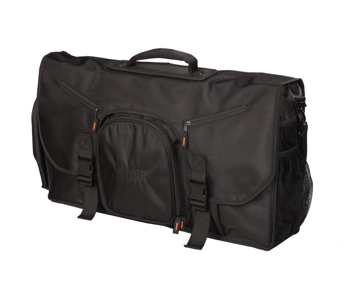 G-CLUB CONTROL 25 DJ Controller Messenger Bag - Waterproof DJ Equipment Case with Bright Orange Interior, Fits 25-Inch Large Controllers - Perfect for Club Gigs, Studio Sessions & Traveling DJs