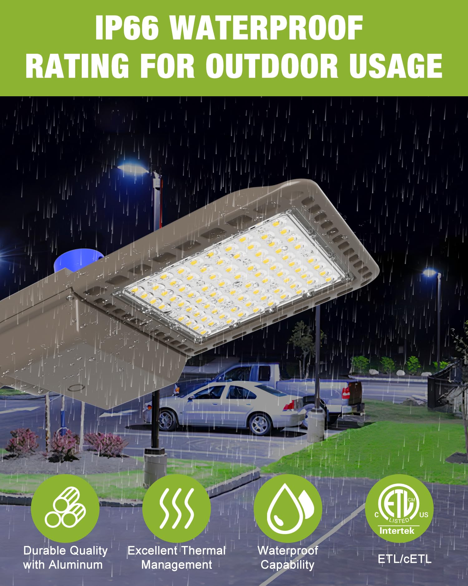 200W LED Shoebox Light with Photocell Sensor - 28000LM 5000K Daylight, IP65 Waterproof Outdoor Lighting - Perfect for Parking Lots, Sports Stadiums, Warehouses & Backyards (3 Pack)