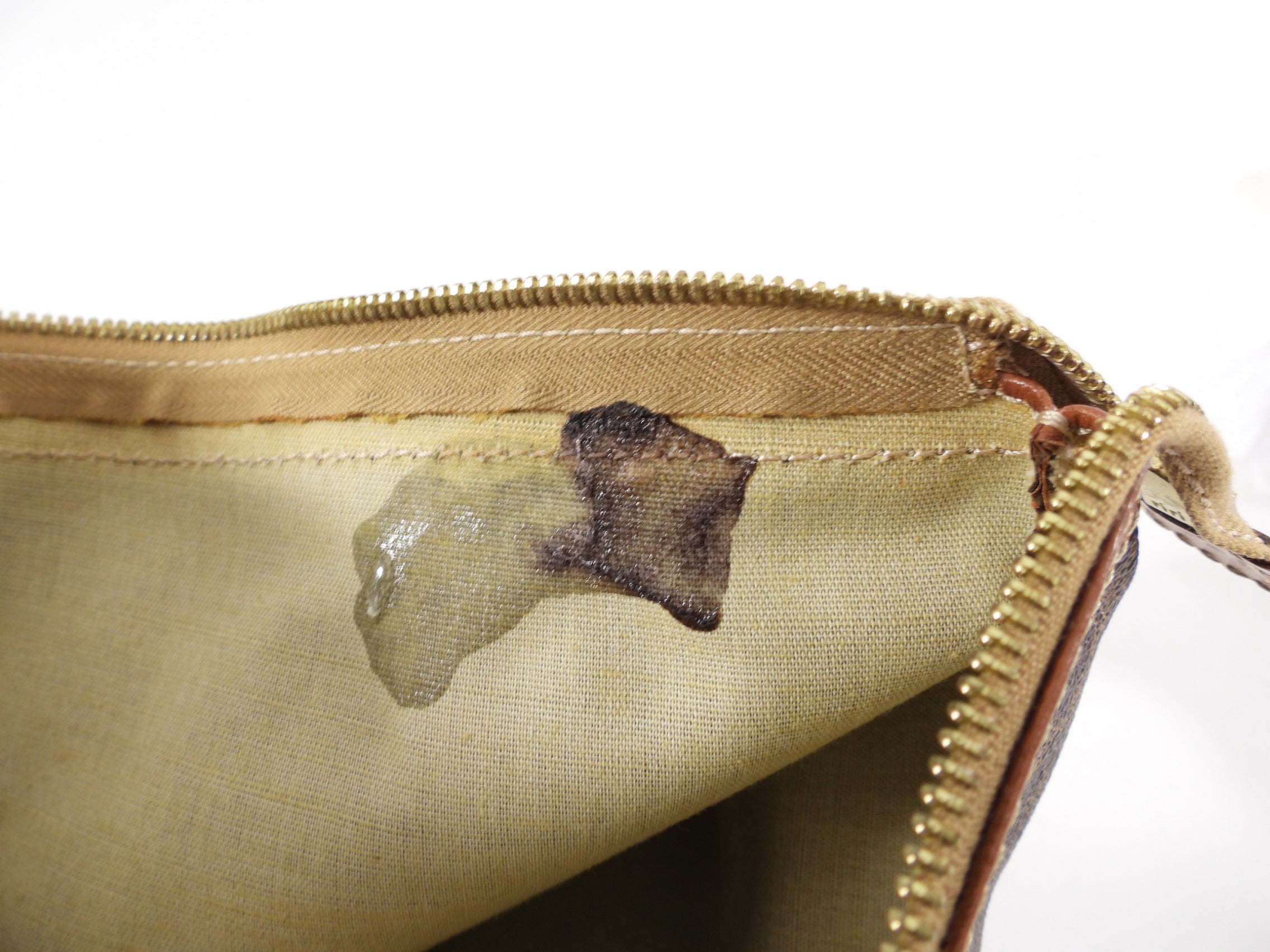 Vintage Celine 1980's Macadam Coated Canvas Toiletry Pouch Bag - Retro Cosmetic Case for Travel & Everyday Essentials