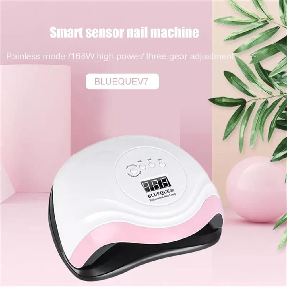 168W UV LED Nail Dryer Lamp - Fast Drying Nail Polish Gel Curing Light for Professional & Home Manicures | Portable Phototherapy Machine for Nail Art, Acrylics & Gel Extensions | Perfect for Salons, DIY Nails & Gift Giving