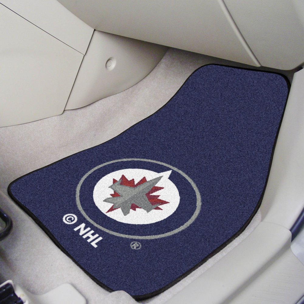 Winnipeg Jets NHL 2-Piece Printed Car Floor Mats Set - Durable Custom Carpet Mats for Hockey Fans & Team Spirit