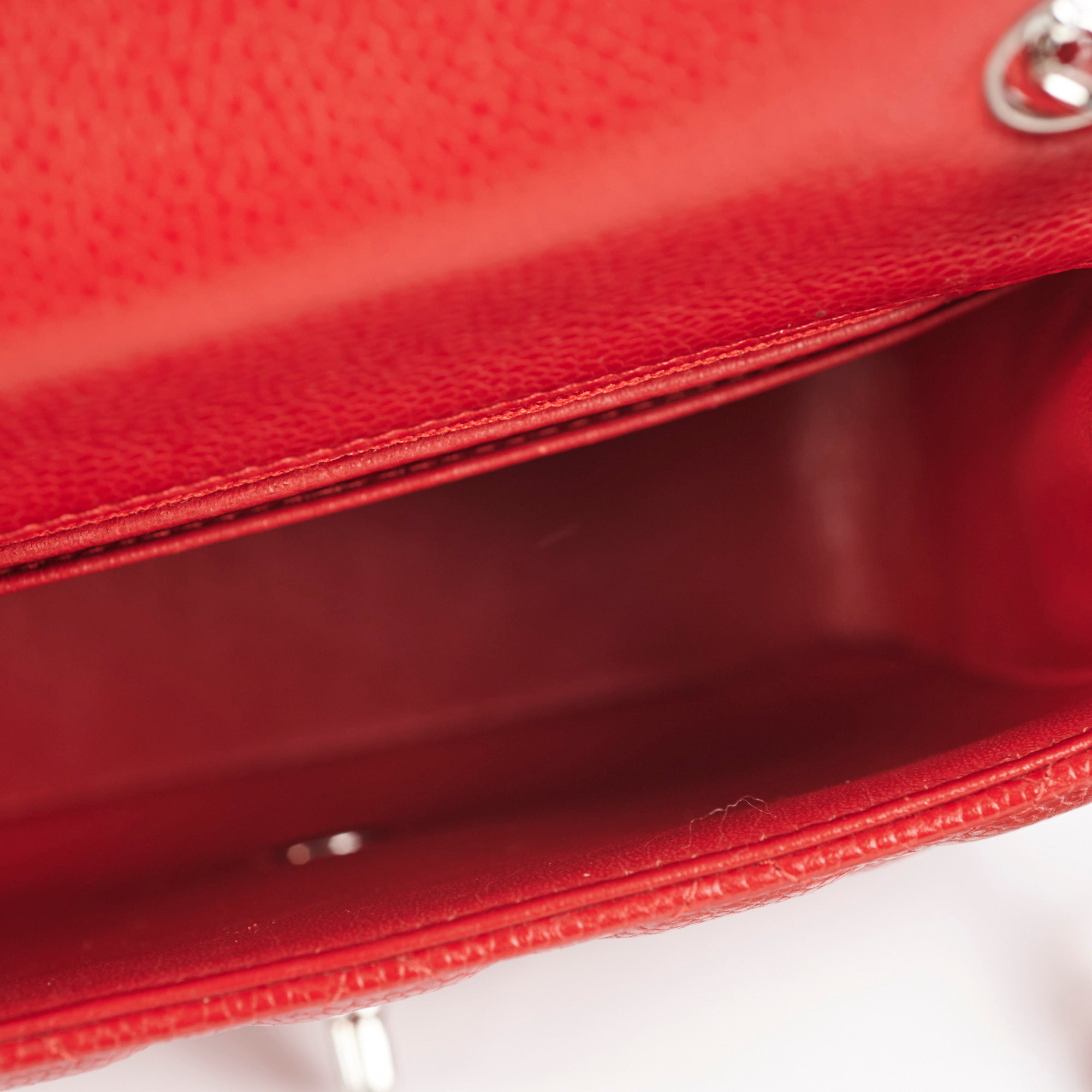 Chanel Classic Flap Square Caviar Red Leather Shoulder Bag - Luxury Designer Handbag for Women | Perfect for Parties, Date Nights & Special Occasions