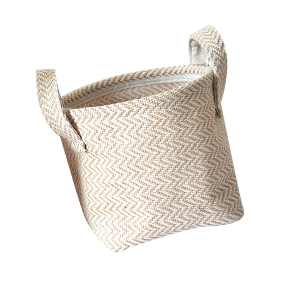 Collapsible Woven Storage Bins - Handwoven Cotton Basket for Toys & Home Organization