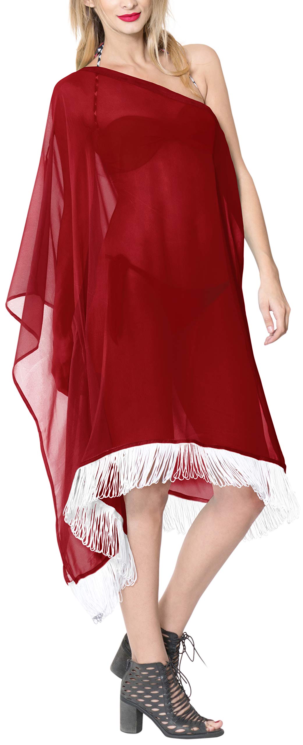 LA LEELA Women's Beach Cover Up - Lightweight Bikini Cover Dress for Summer Swimwear, Pool Party & Vacation - Perfect for Beach, Resort & Tropical Getaways