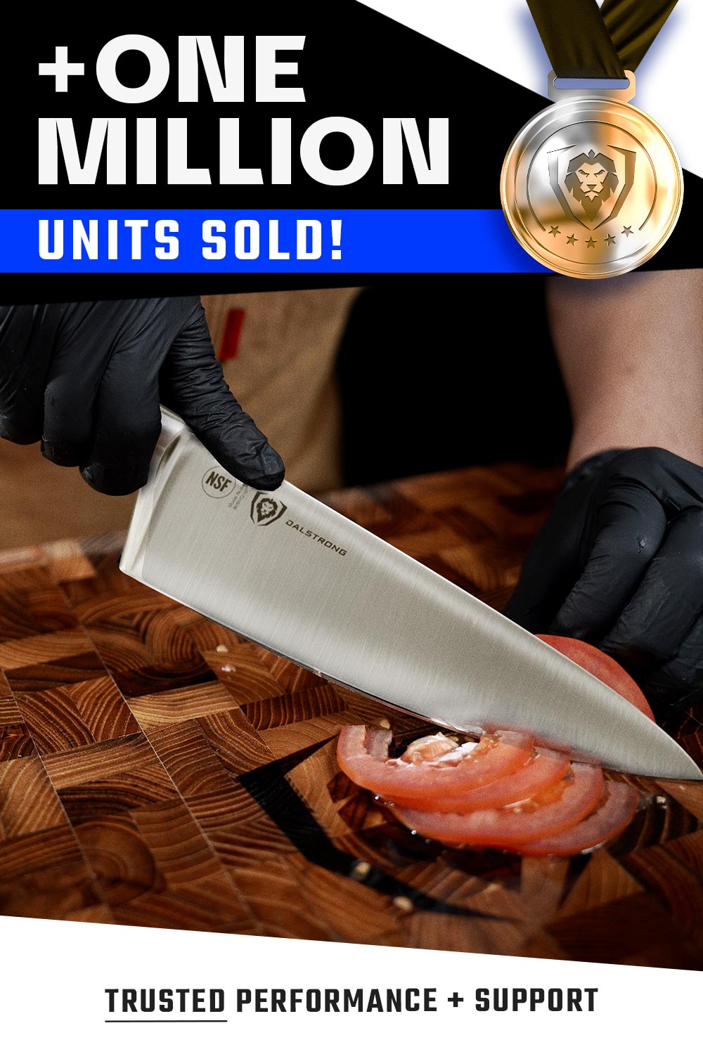 Premium 8-Inch Chef's Knife - Gladiator Series Professional Kitchen Knife with NSF Certification | Dalstrong © | Perfect for Slicing, Dicing & Chopping Vegetables, Meat & Herbs