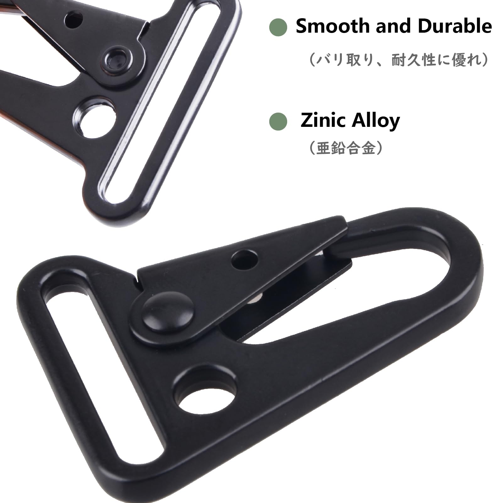 JEELAD Heavy Duty Tactical Carabiner Clips - Spring Loaded Keychain Hooks with Enlarged Mouth for Outdoor Gear, Backpacks, Paracord & Sling Accessories | Perfect for Camping, Hiking, EDC & Survival Equipment Organization