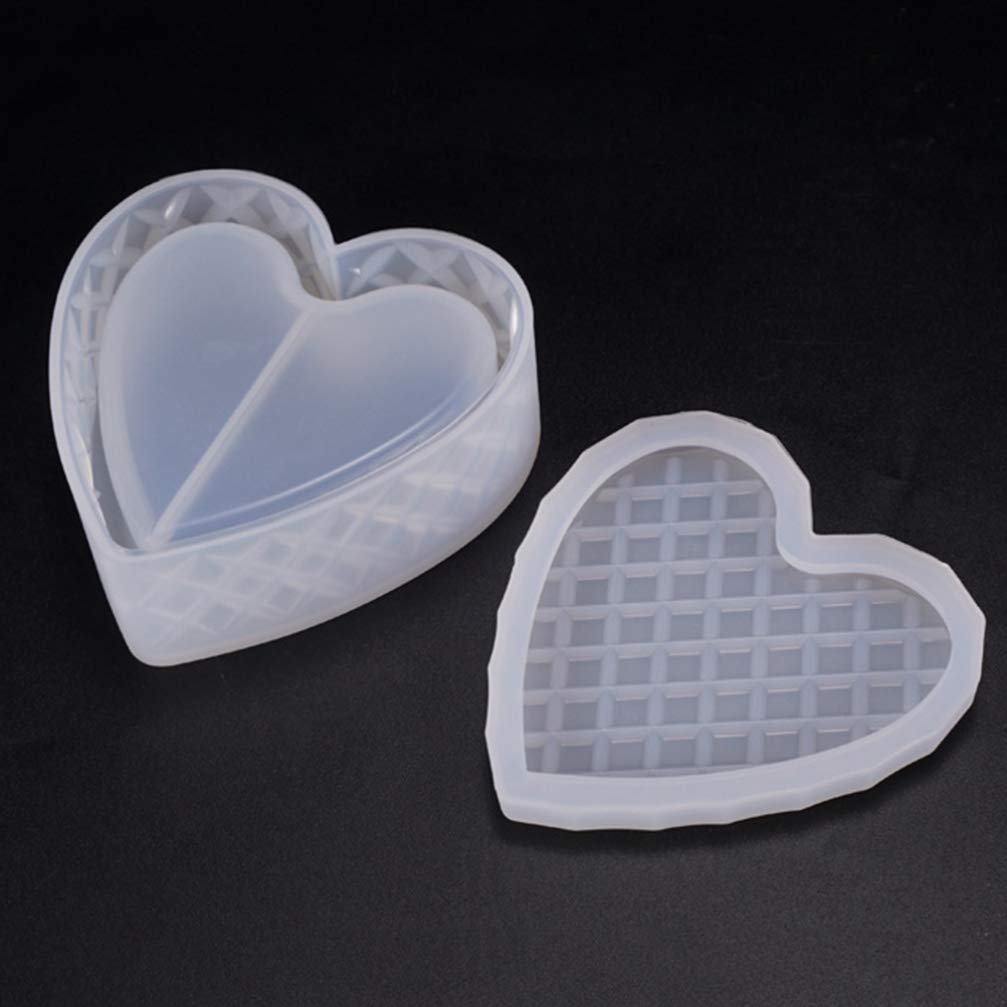 Heart Shaped Silicone Gel Molds for DIY Soap Making, Jewelry Storage, Epoxy Resin Crafts - 1 Piece - Perfect for Bathroom Organizers, Handmade Gifts & Craft Projects