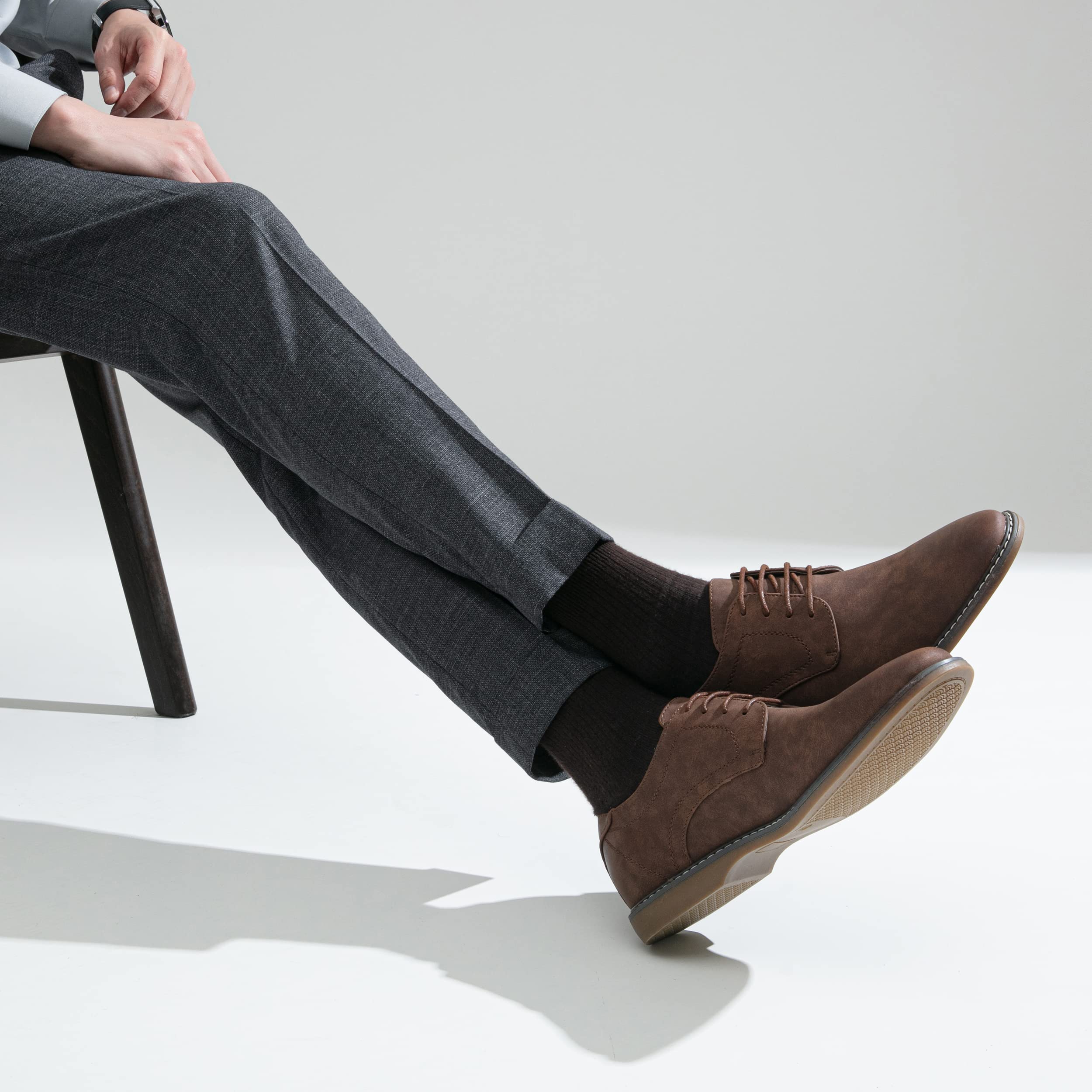 Jousen Men's Casual Dress Shoes | Retro Business Classic Oxford Shoes for Men | Perfect for Office, Wedding & Formal Events