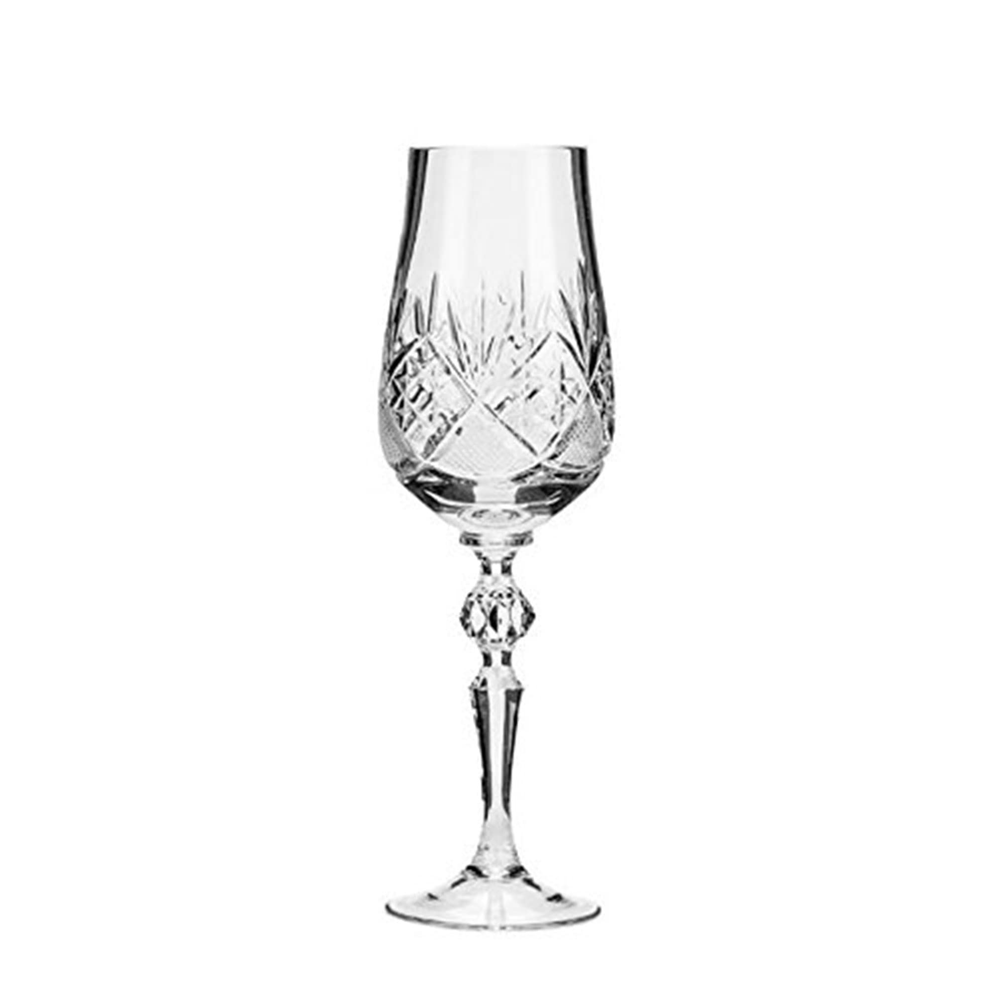Premium Russian Cut Crystal Glassware Set - 6 oz Elegant Goblets for Wine, Champagne & Cocktails (Set of 6) | Perfect for Weddings, Dinner Parties & Special Events