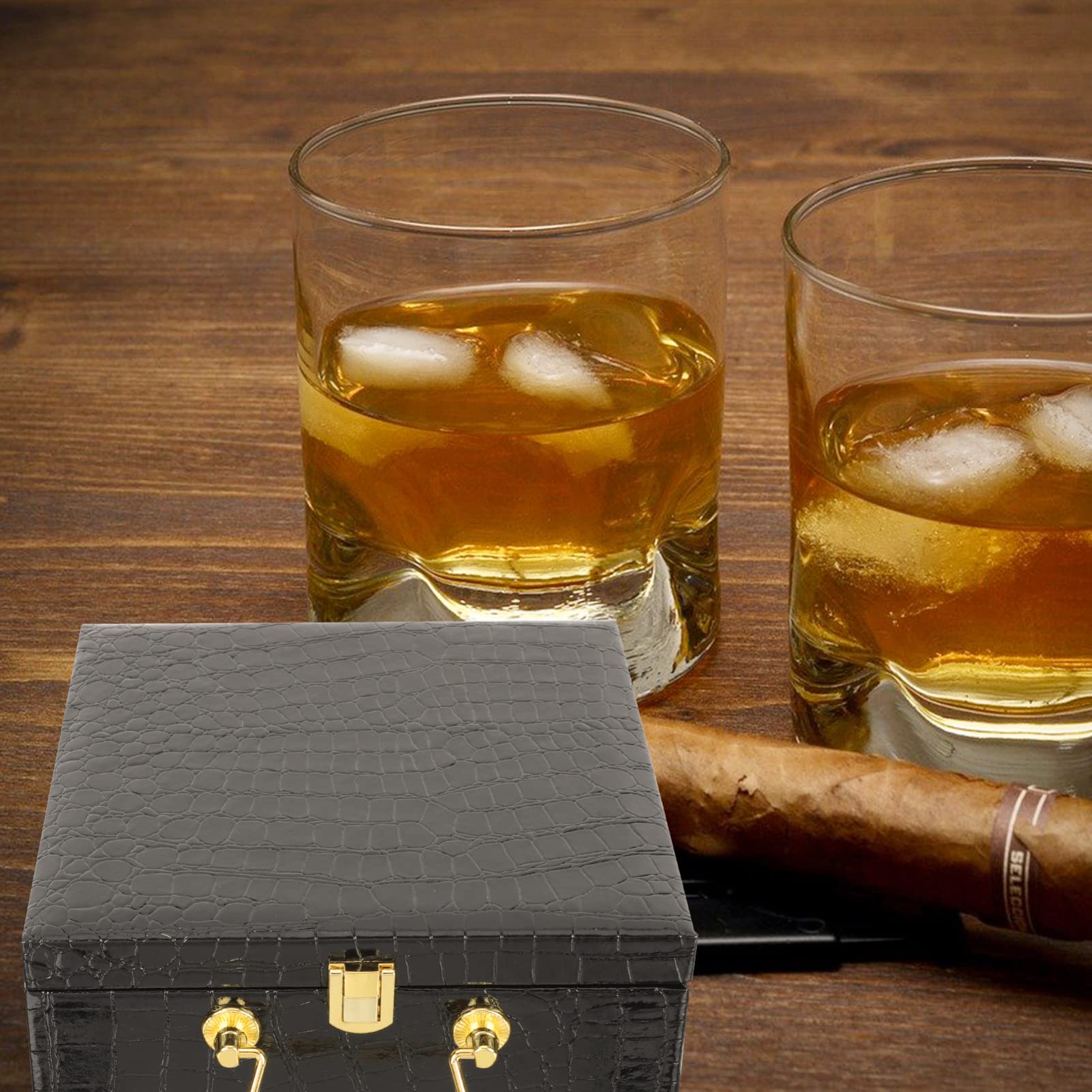 Premium Wooden Cigar Humidor Box with Flip-Top Lid - Handcrafted Storage Case for Cigars, Jewelry & Collectibles - Perfect for Gifting, Home Decor & Special Occasions