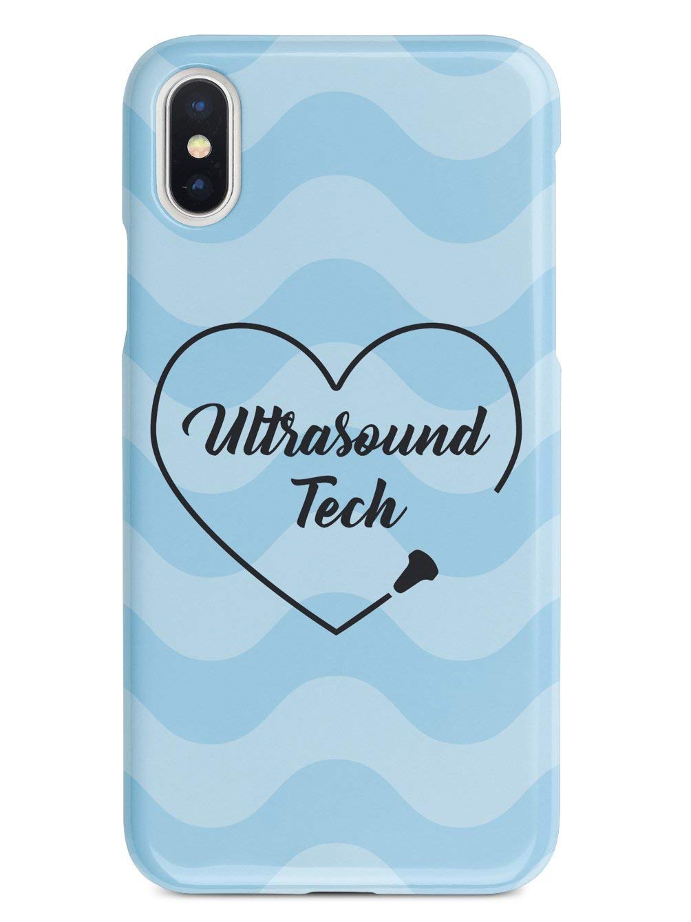 3D Textured Protective Phone Case for Apple iPhone X/Xs - Ultrasound Technician Design - Shockproof & Anti-Scratch Cover - Perfect for Medical Professionals & Healthcare Workers